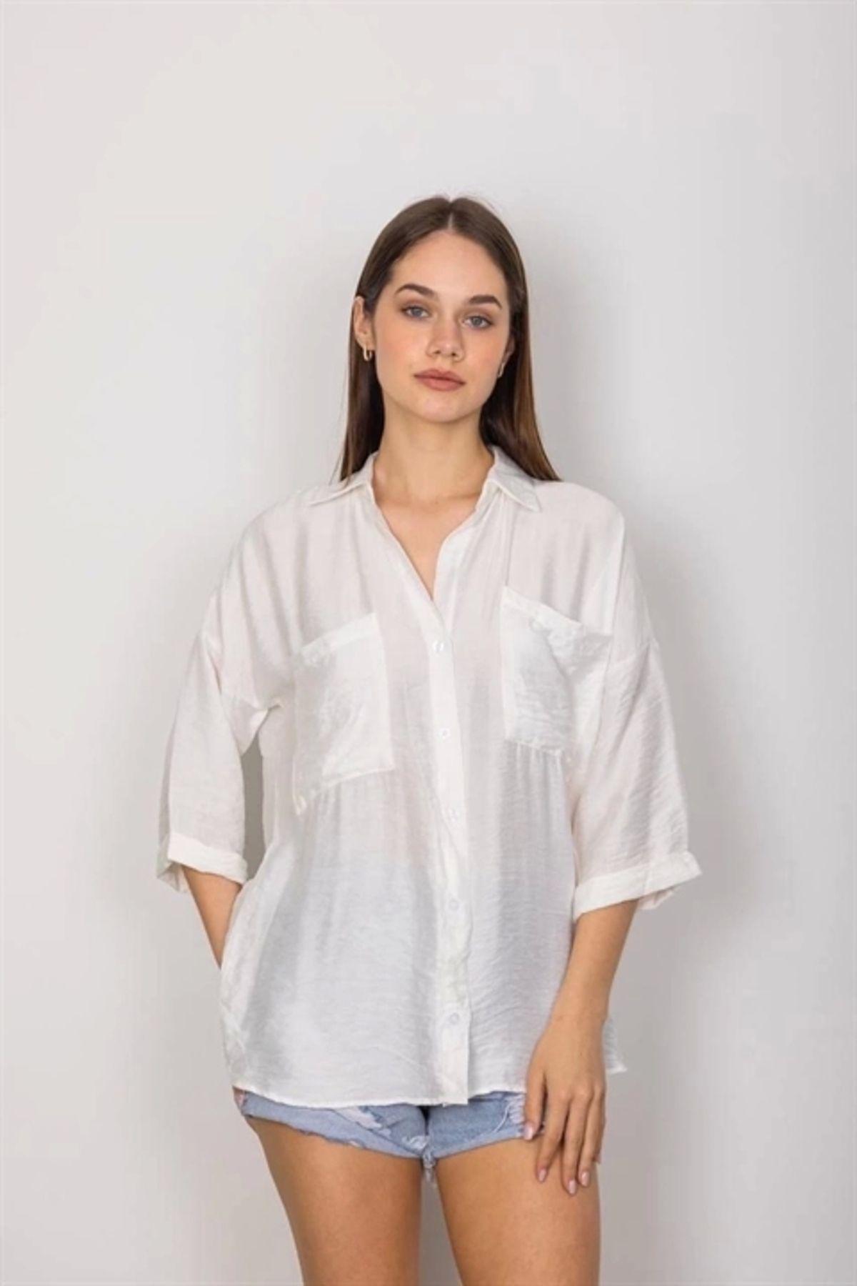 FASHIONLINE Cepli salaş gömlek t1010