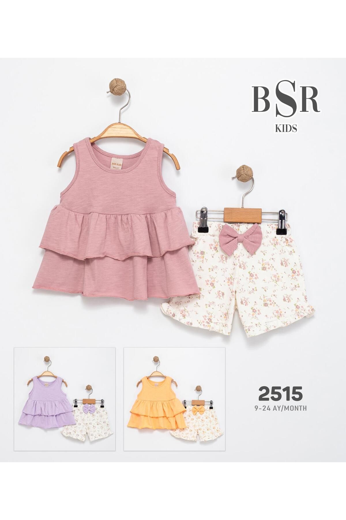 MODA Askılı Kat Modelli Şortlu Çocuk Takımı / Bebek Takımı