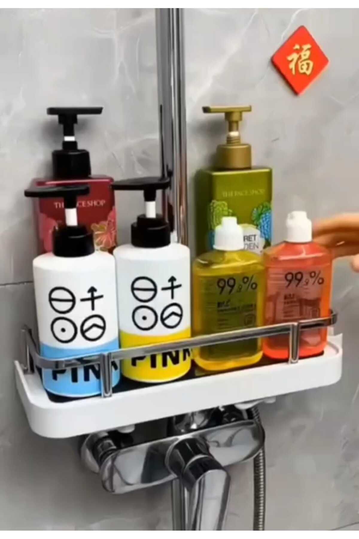 tafce Banyo Düzenleyici Şampuanlık Sabunluk Duş Rafı Organizer