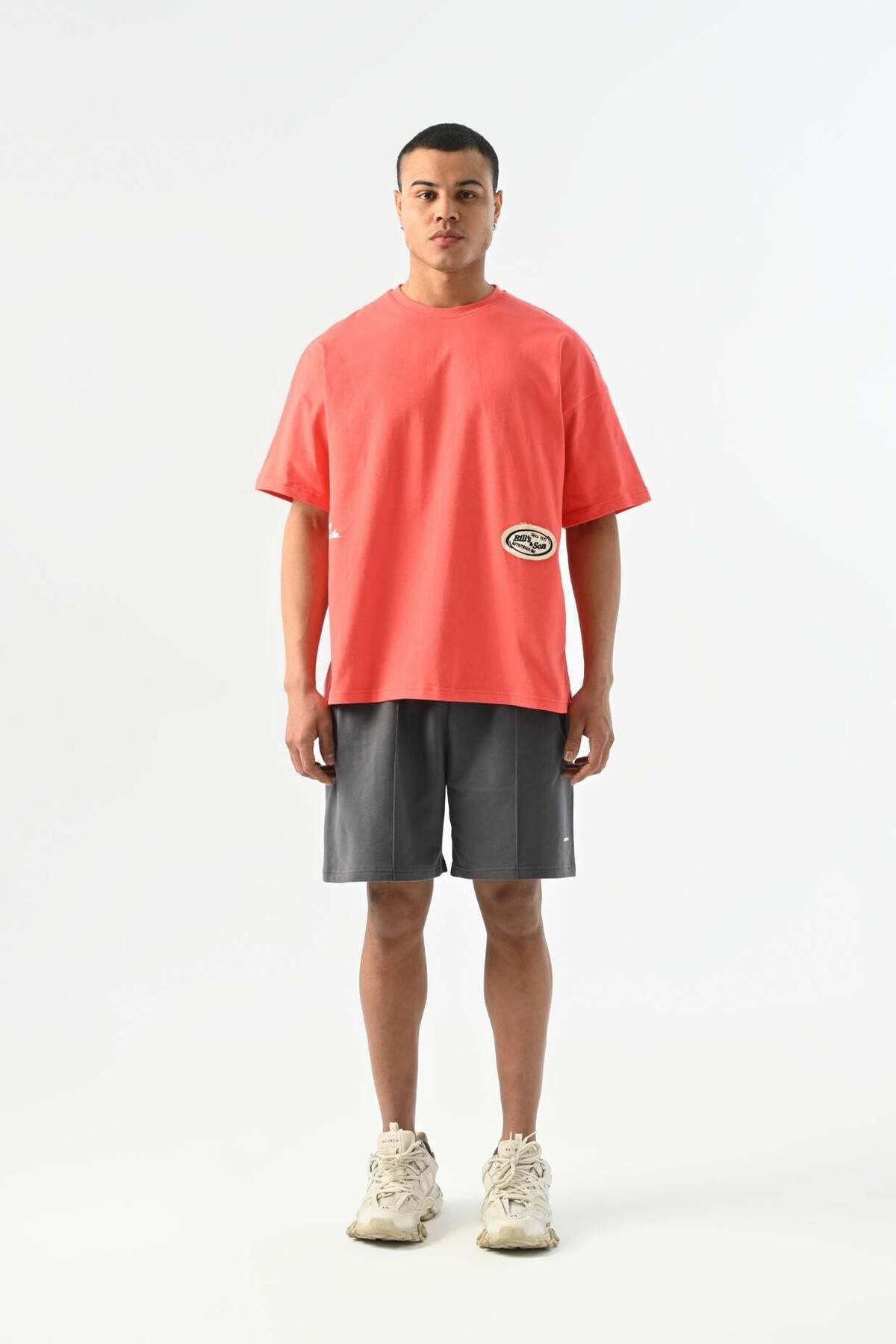 jaceyjace Bill's Patch Detaylı Oversize T-shirt - Nar