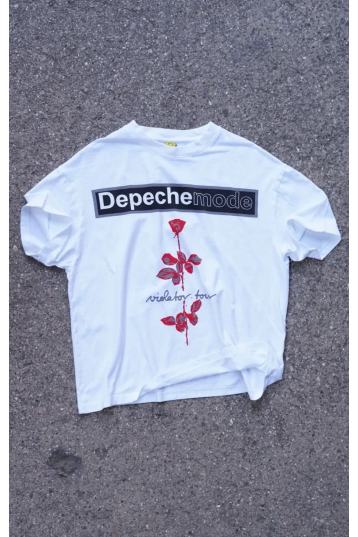 Overdrive Depeche Mode "Violator Tour" Kısa Kollu Beyaz Tshirt