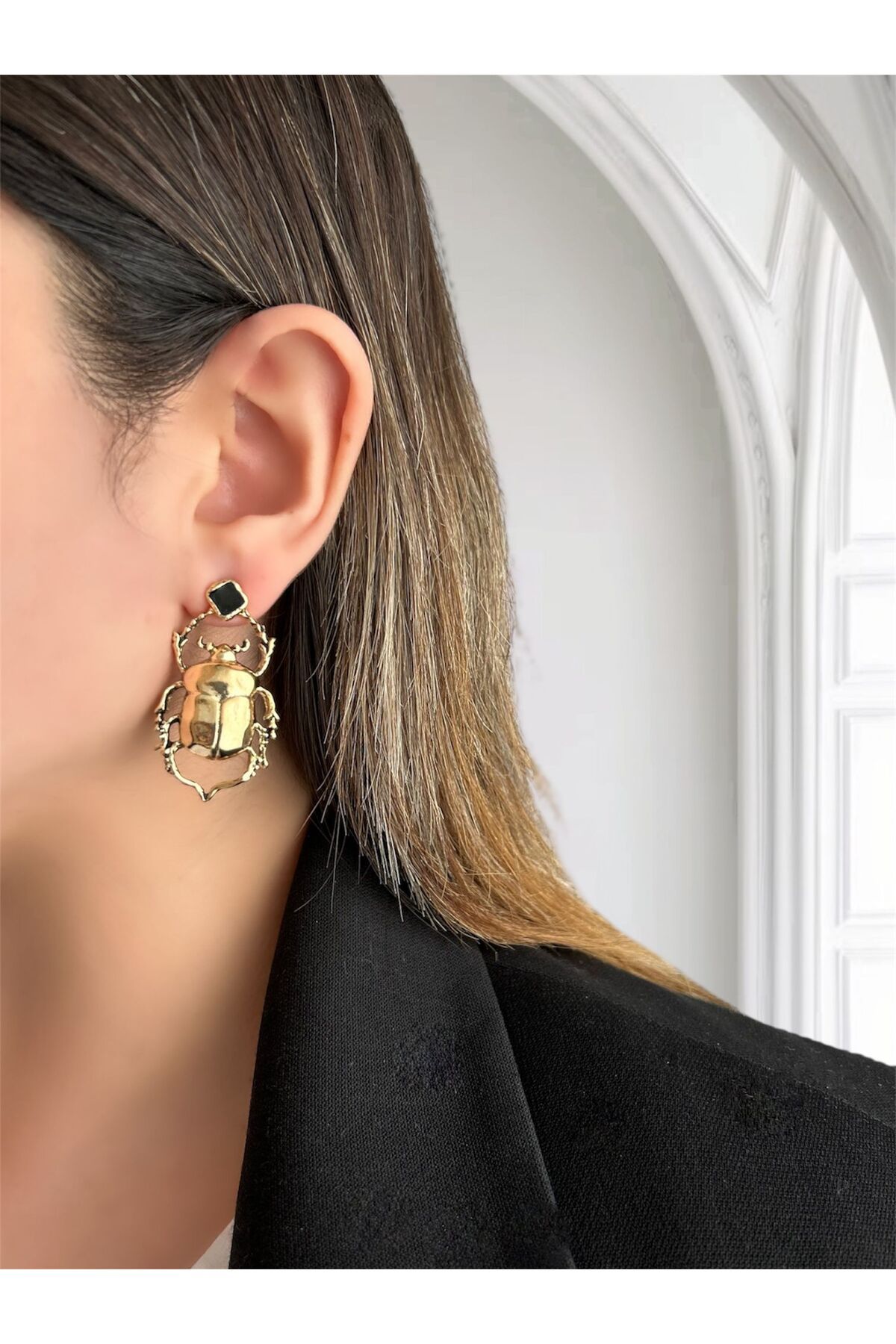 ecekypnrjewelry Z*RA MARKA MUADİL ÇELİK BÖCEK KÜPE