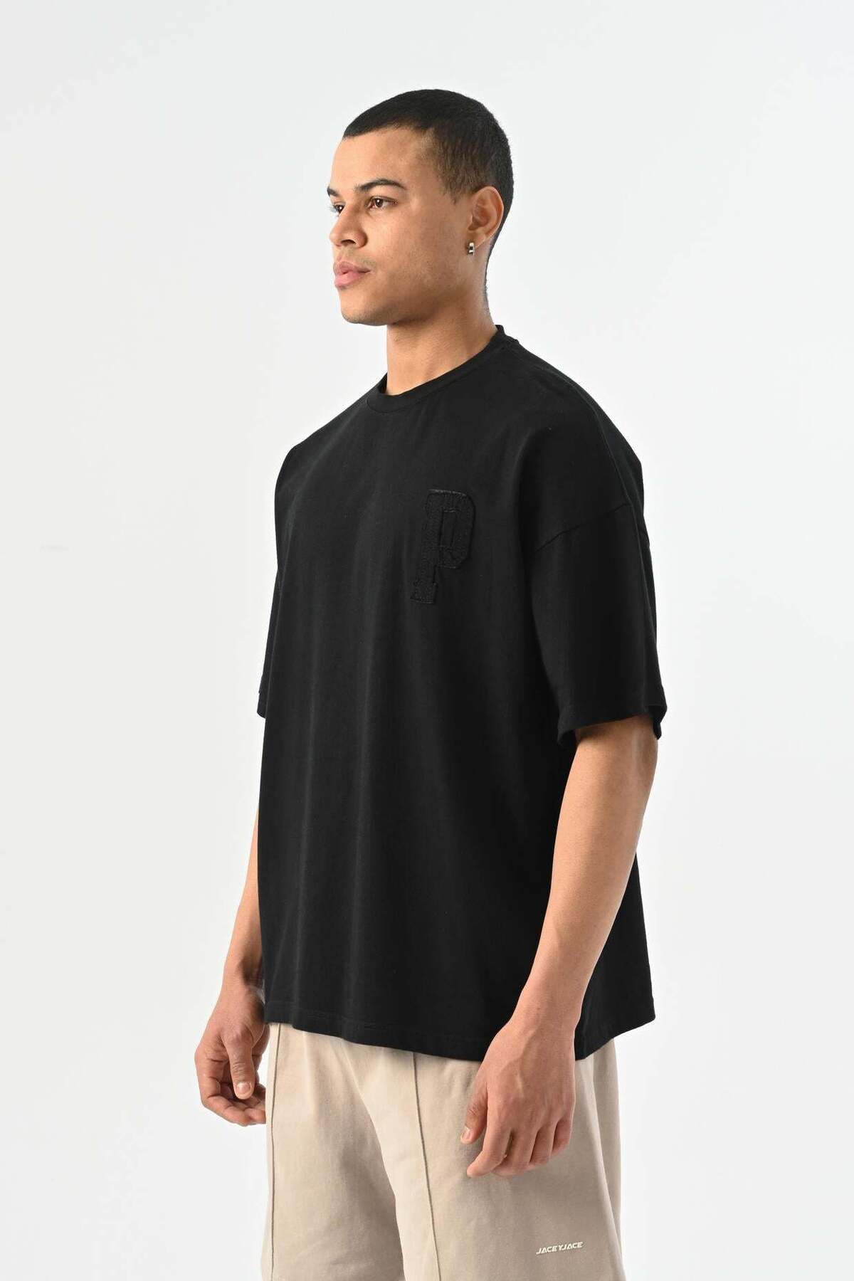 jaceyjace Paris Oversize T-shirt - Siyah