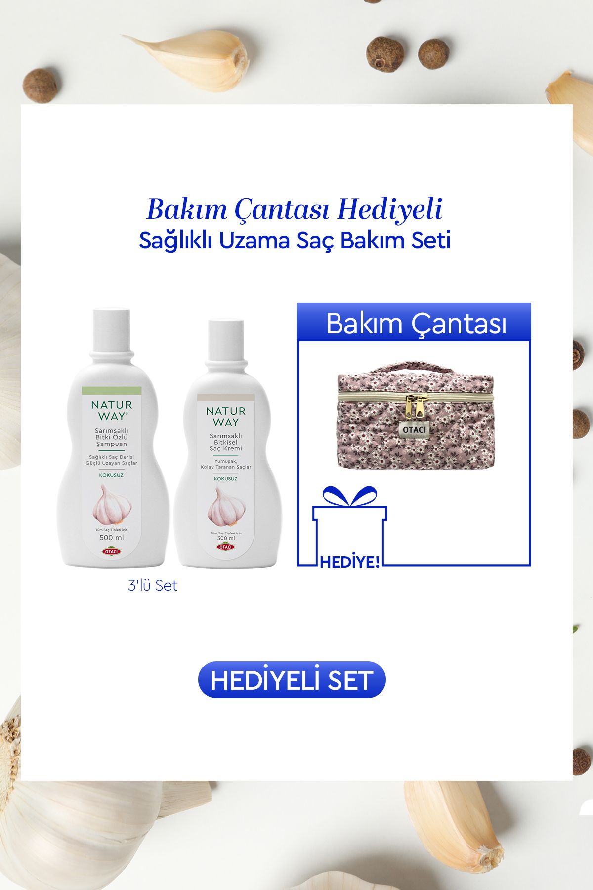 Otacı Bakım Çantası Hediyeli Sağlıklı Uzama Saç Bakım Seti