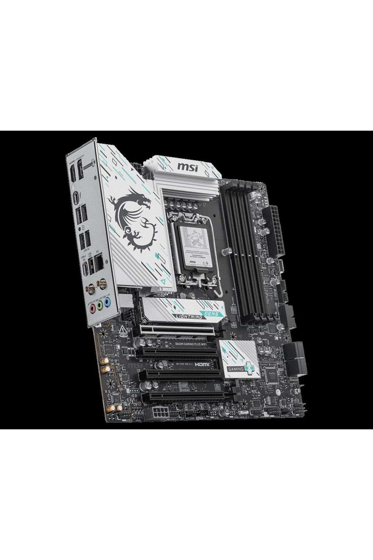 MSI-B860m Gaming Plus مقبس واي فاي 1851 Ddr5 8600mhz(OC) 3xm.2 1x Tb4 HDMI Display 5g Lan Wifi 7 Matx 4