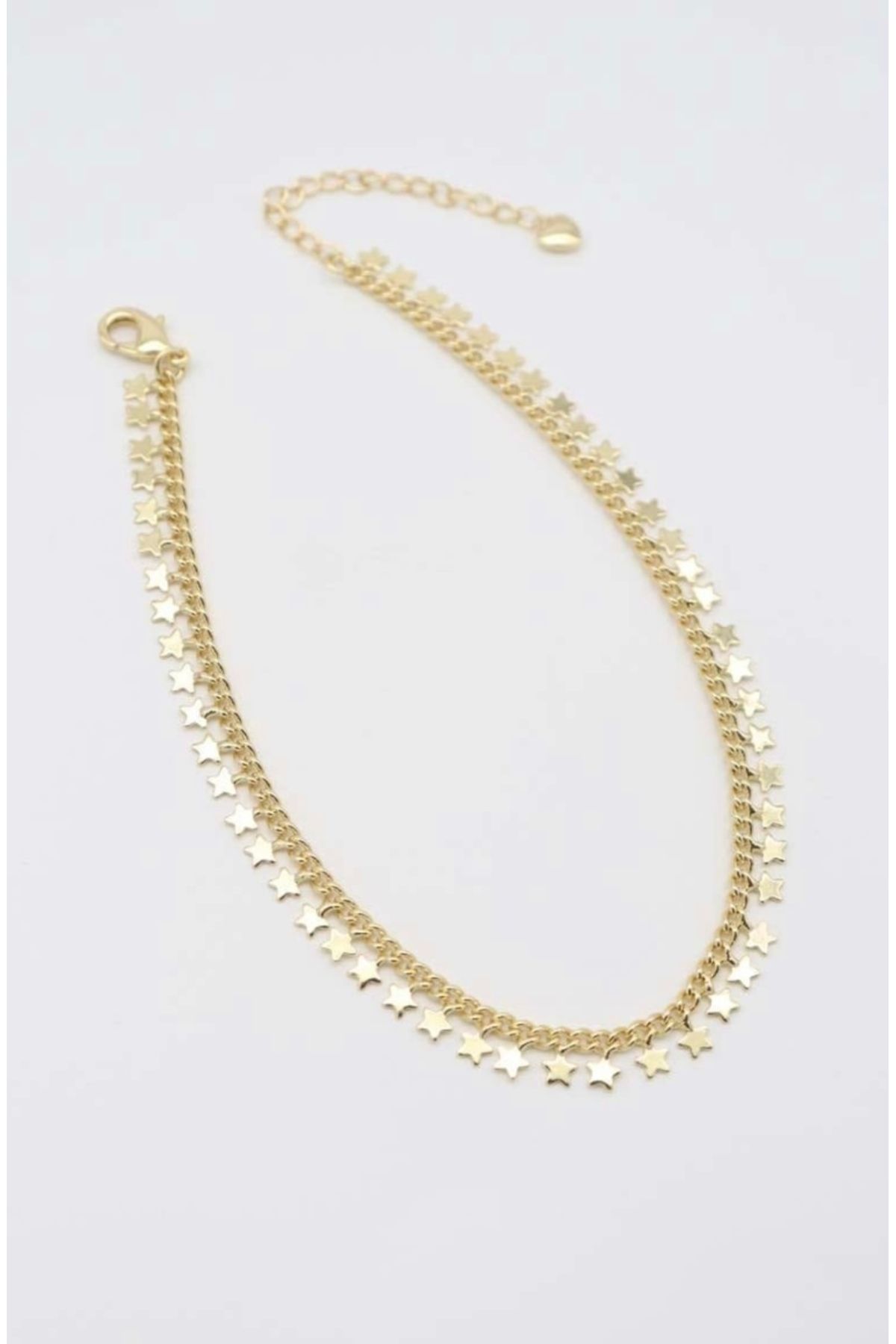 MODA Gold Renkli Yıldız Detaylı Halhal - Ayarlanabilir Kadın Halhal