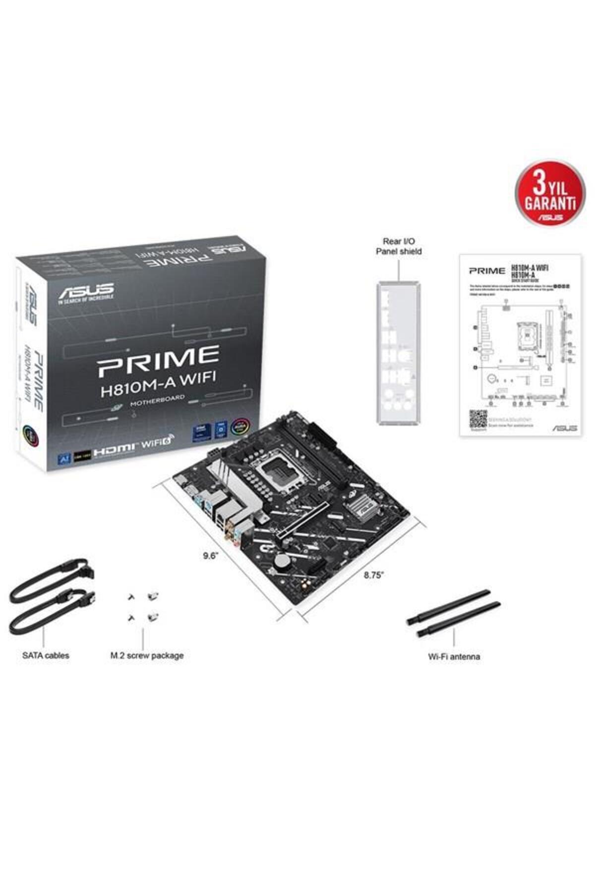 ASUS-Prime H810M-A Wifi-6E Ddr5 Hdmi-Dp Pcie 4.0 1851P Matx 8