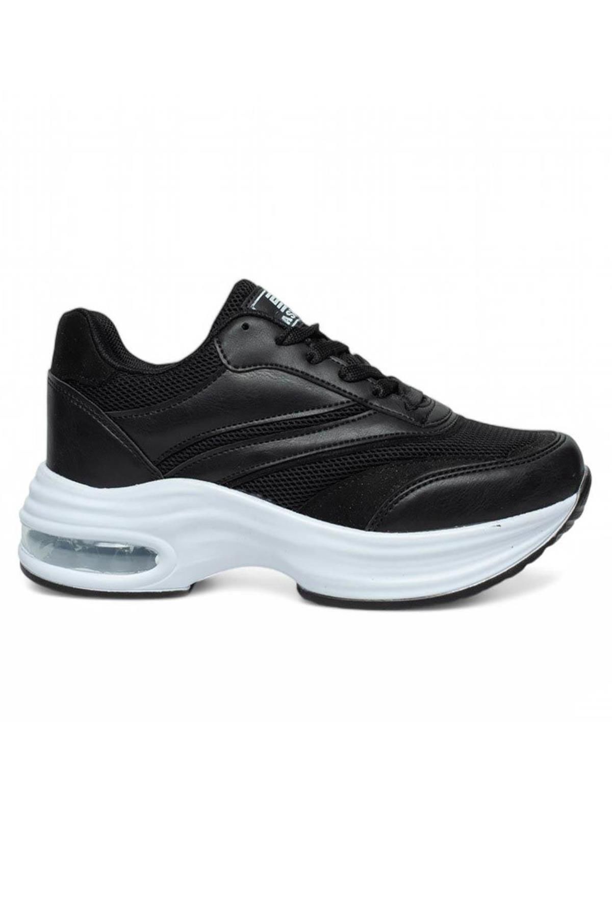 Celira Drk Siyah Fileli Kadın Sneaker Spor Ayakkabı