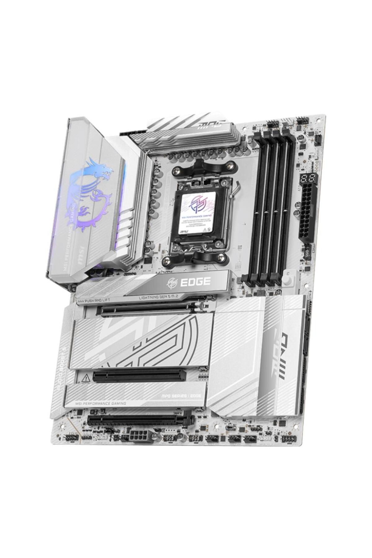 MSI-Mpg X870E Edge Ti Wifi Am5 Ddr5 8400Mhz(Oc) Usb4 4X M.2 HDMI 5g Lan Wifi 7 Rgb Atx 2