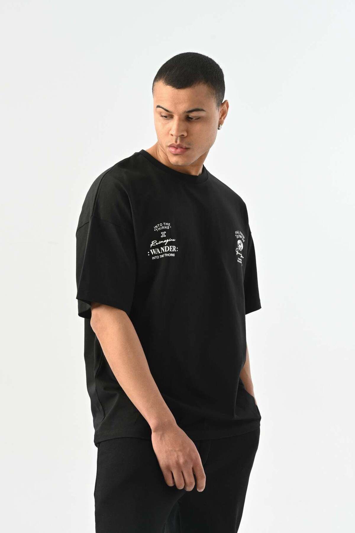 jaceyjace Olympus Oversize T-shirt - Siyah