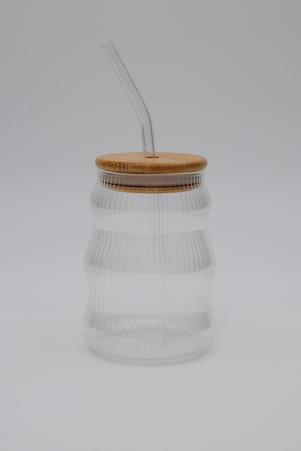 Green Eye ÇİZGİLİ KUPA PİPETLİ 650 ML