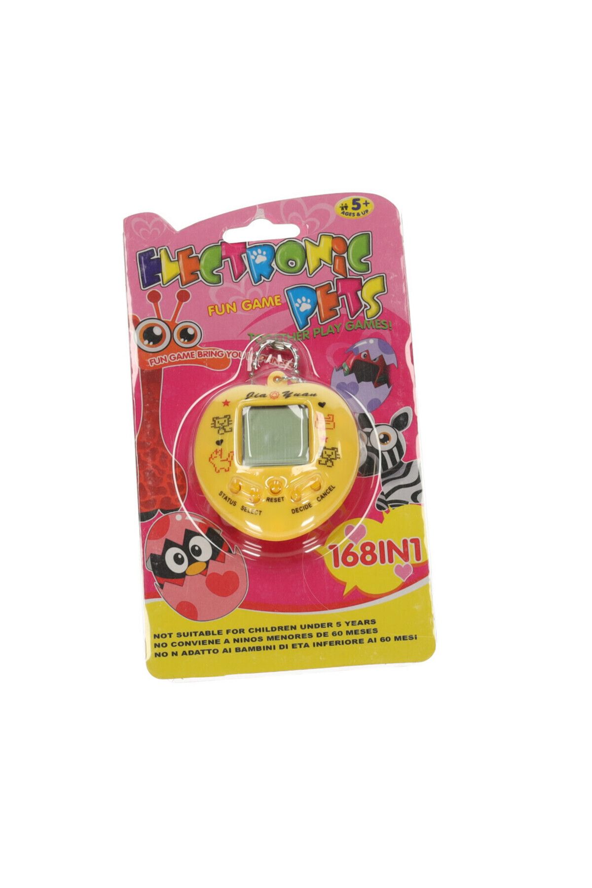 kik Joc Electronic Interactiv Electronic Pets, 168 Jocuri, Model Inima, 5 Ani+, Galben - One Size