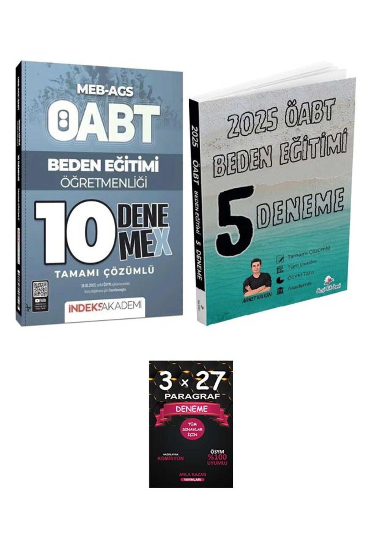 Anla Kazan Yayınları Dizgi Kitap + İndeks 2025 ÖABT MEB-AGS Beden Eğitimi Öğretmenliği 5+10 Deneme 2 li Set