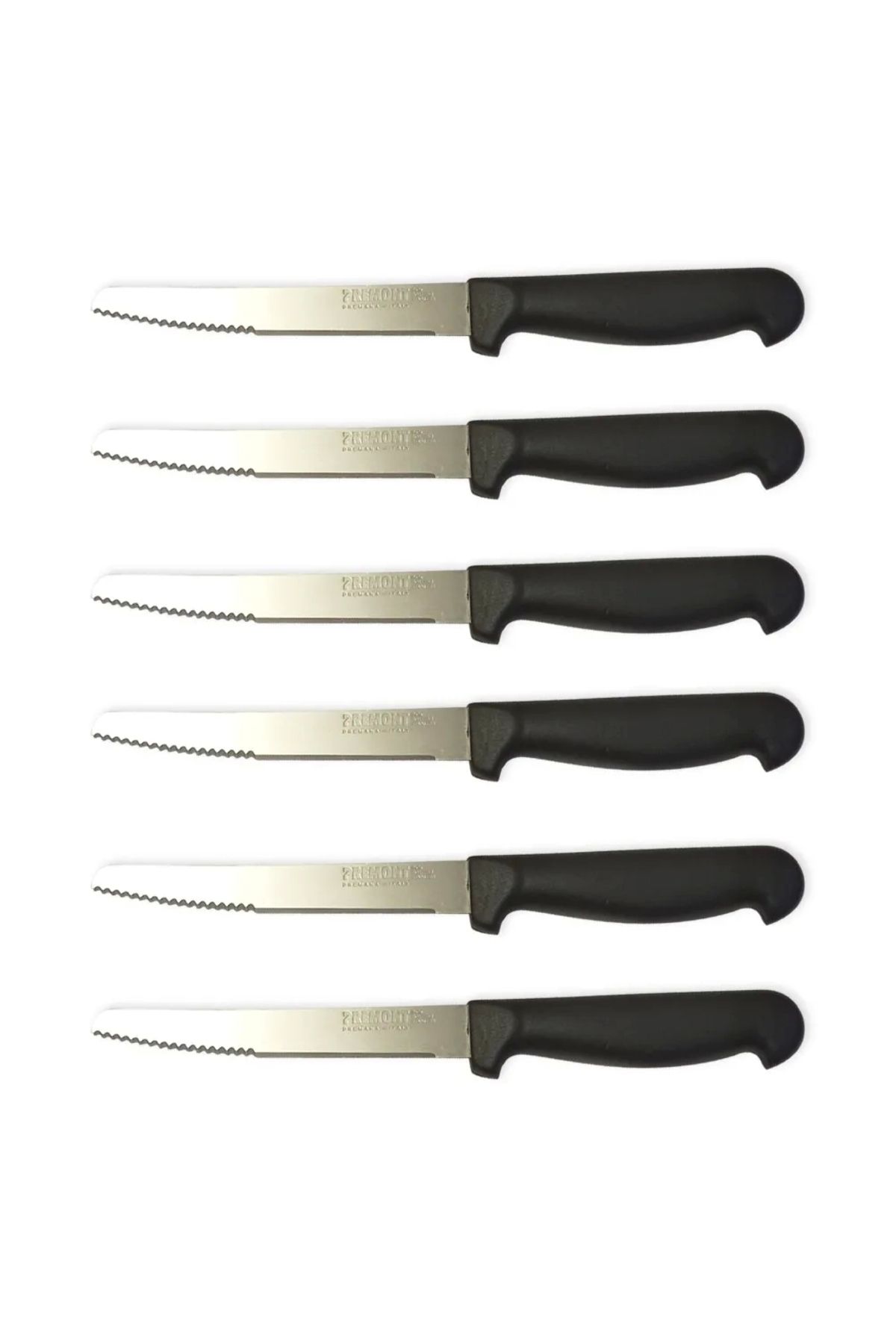 ShopNova Premont İtalyan 6 Lı Tırtıklı + Düz Meyve, Sebze Bıçağı 11,5 Cm