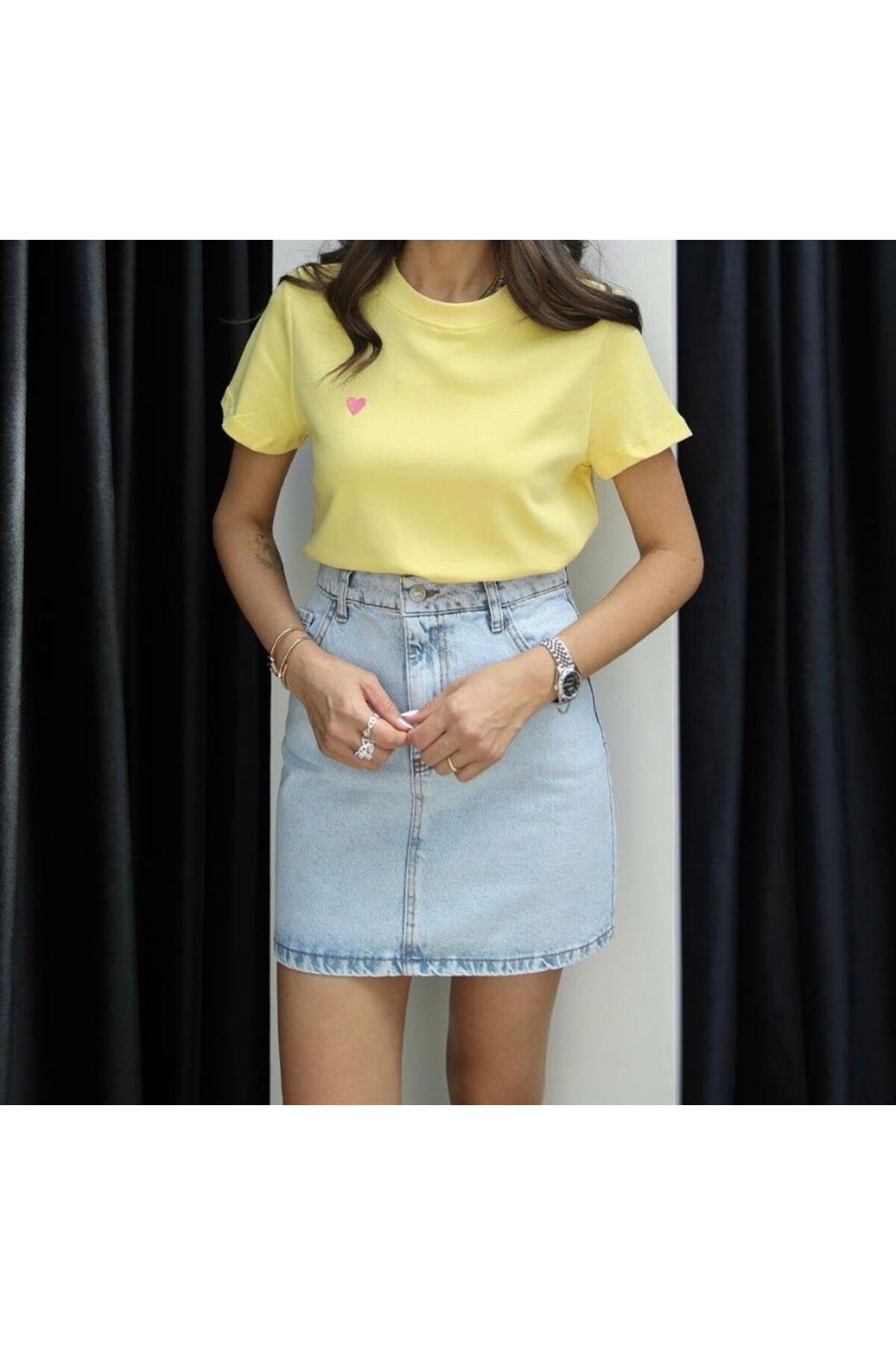 MODA KALP NAKIŞLI T-SHİRT