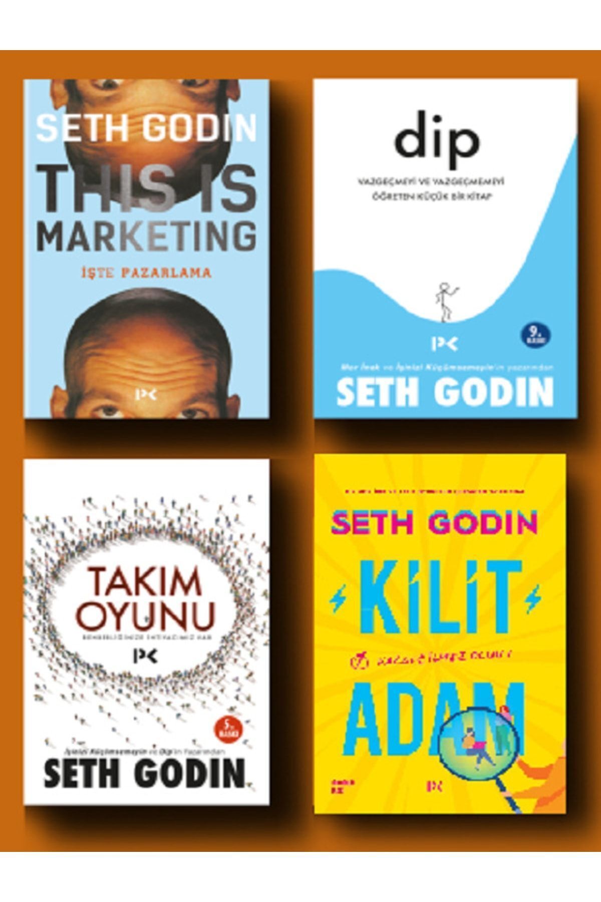 Profil Kitap Dip / Takım Oyunu / Kilit Adam / Thıs Is Marketing / Seth Godin 4 Kitap Set