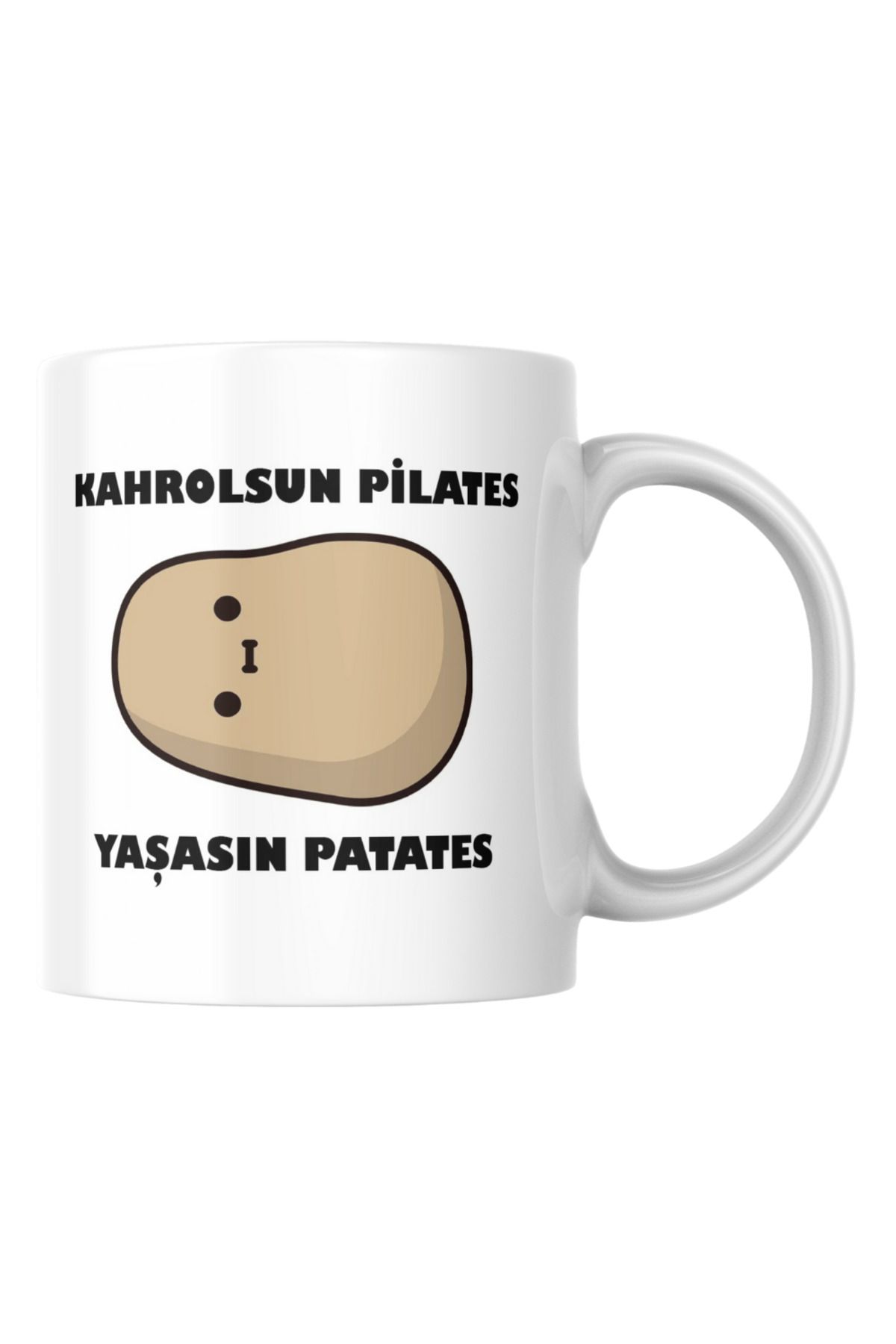 TakeTshirt Yaşasın Patates Komik Baskılı Kupa Bardak Hediyelik Çay Kahve Kupası Coffee Mug