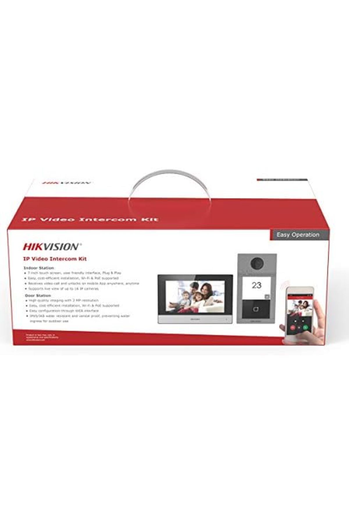 Hikvision-طقم اتصال داخلي بالفيديو DS-KIS604-P، لاسلكي، أسود 1
