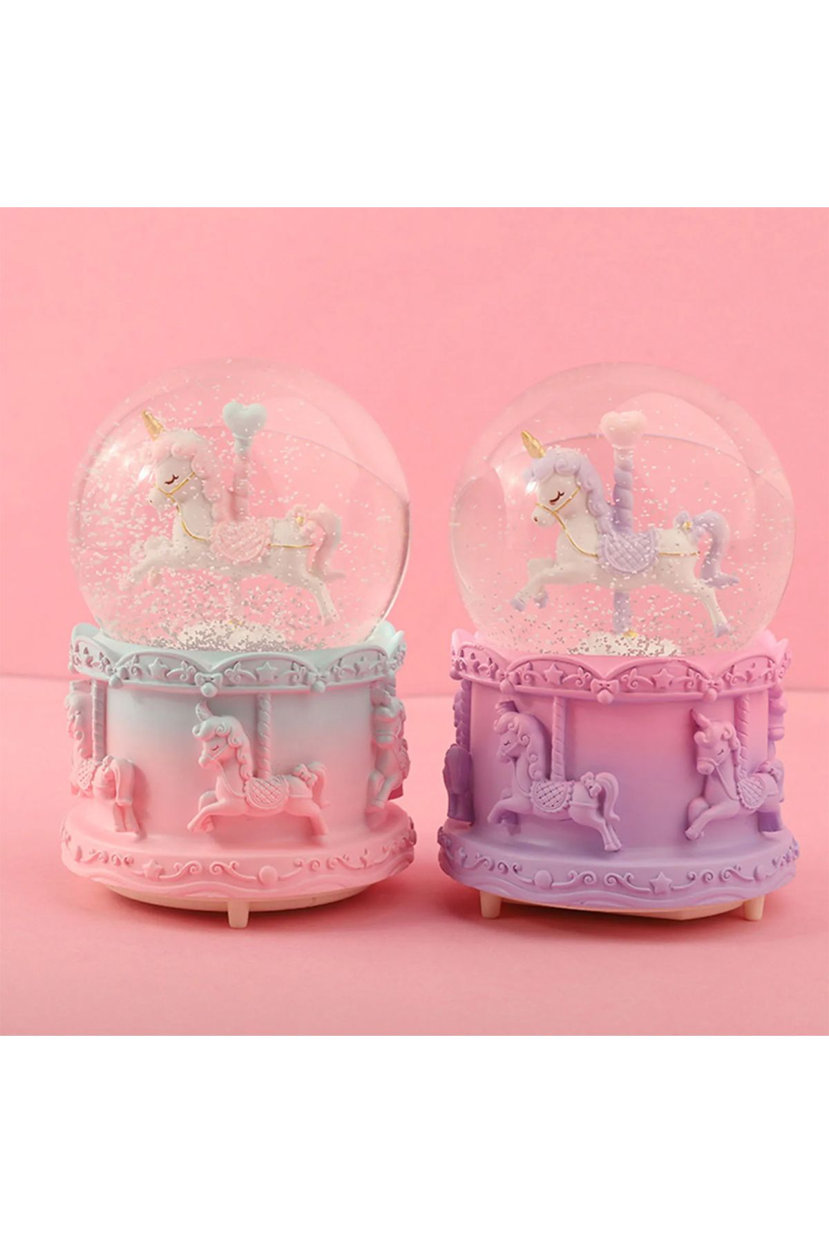 Tunastore Orta Boy Müzikli Unicorn Kar Küresi