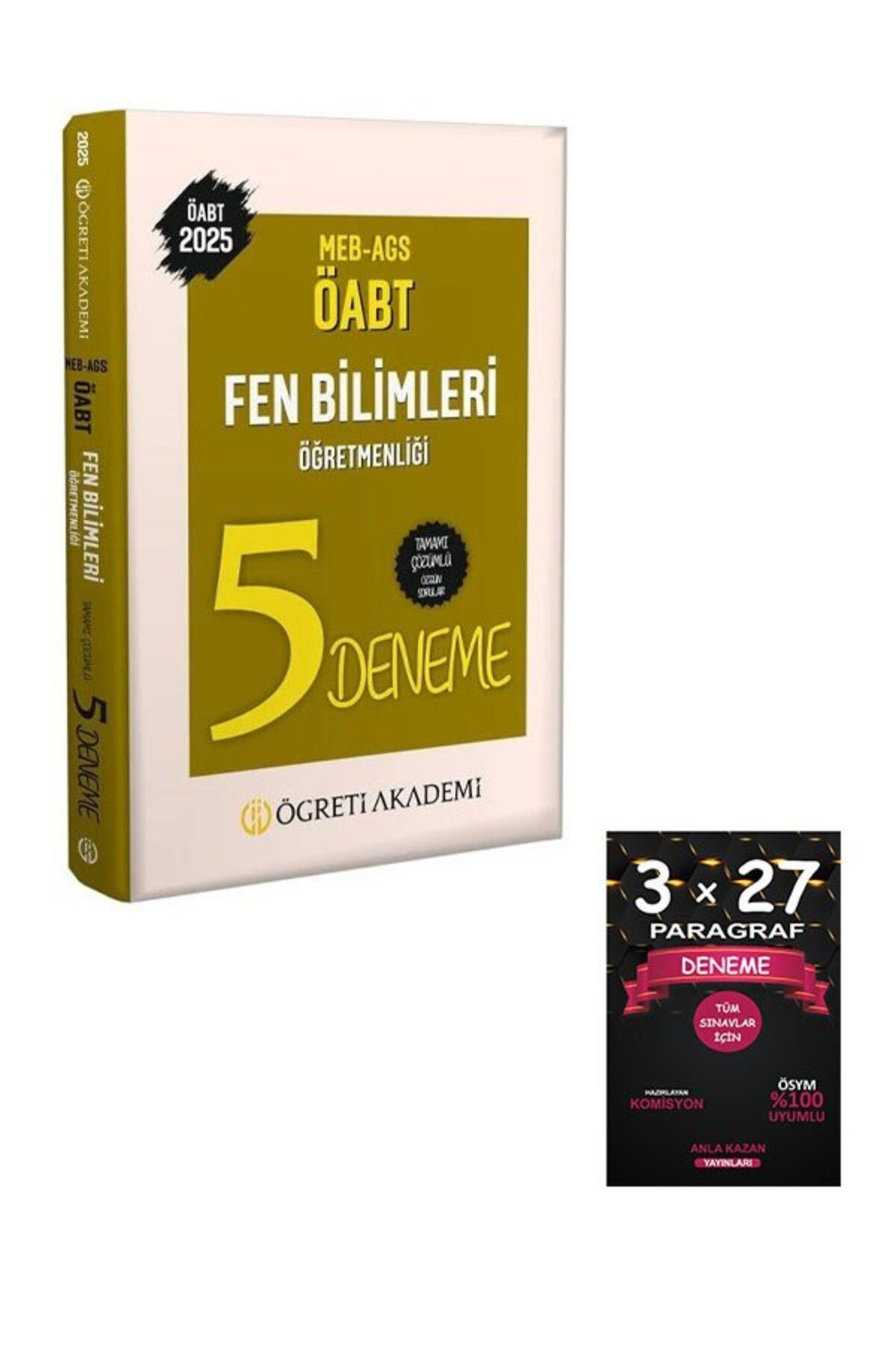 Anla Kazan Yayınları Öğreti 2025 ÖABT MEB-AGS Fen Bilimleri Öğretmenliği 5 Deneme Çözümlü+AnlaKAzan PAragraf