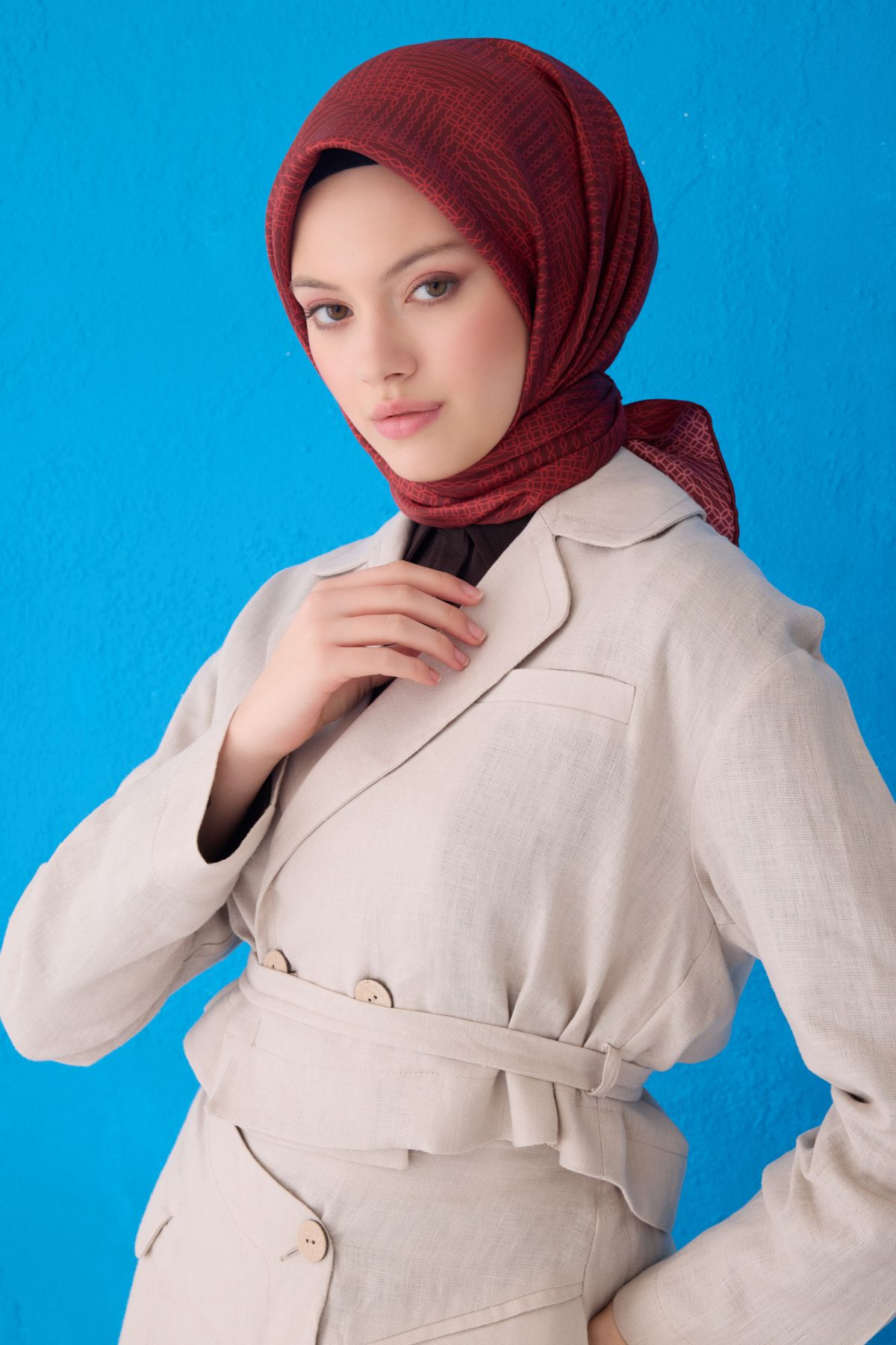 Belli BELLİ SAF İPEK EŞARP 4104D (TWİLL)-62