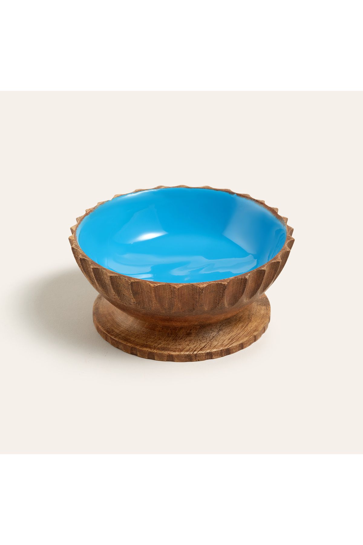 Zsa Zsa Zsu Lakrı Mango Ağacı Kase 13x13x5 Cm Mavi