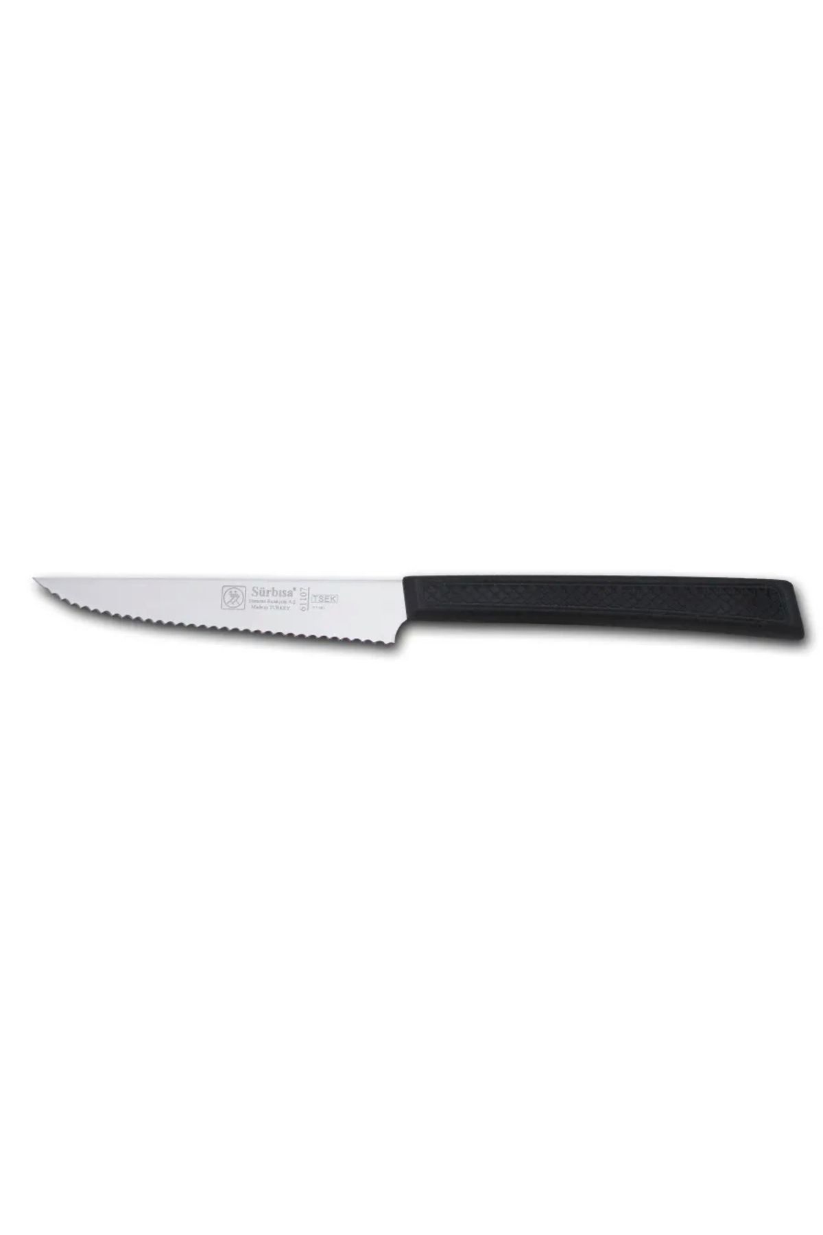 ShopNova 61107 - Sürmene Lazerli Tırtıklı Biftek / Steak Bıçağı 12 Cm