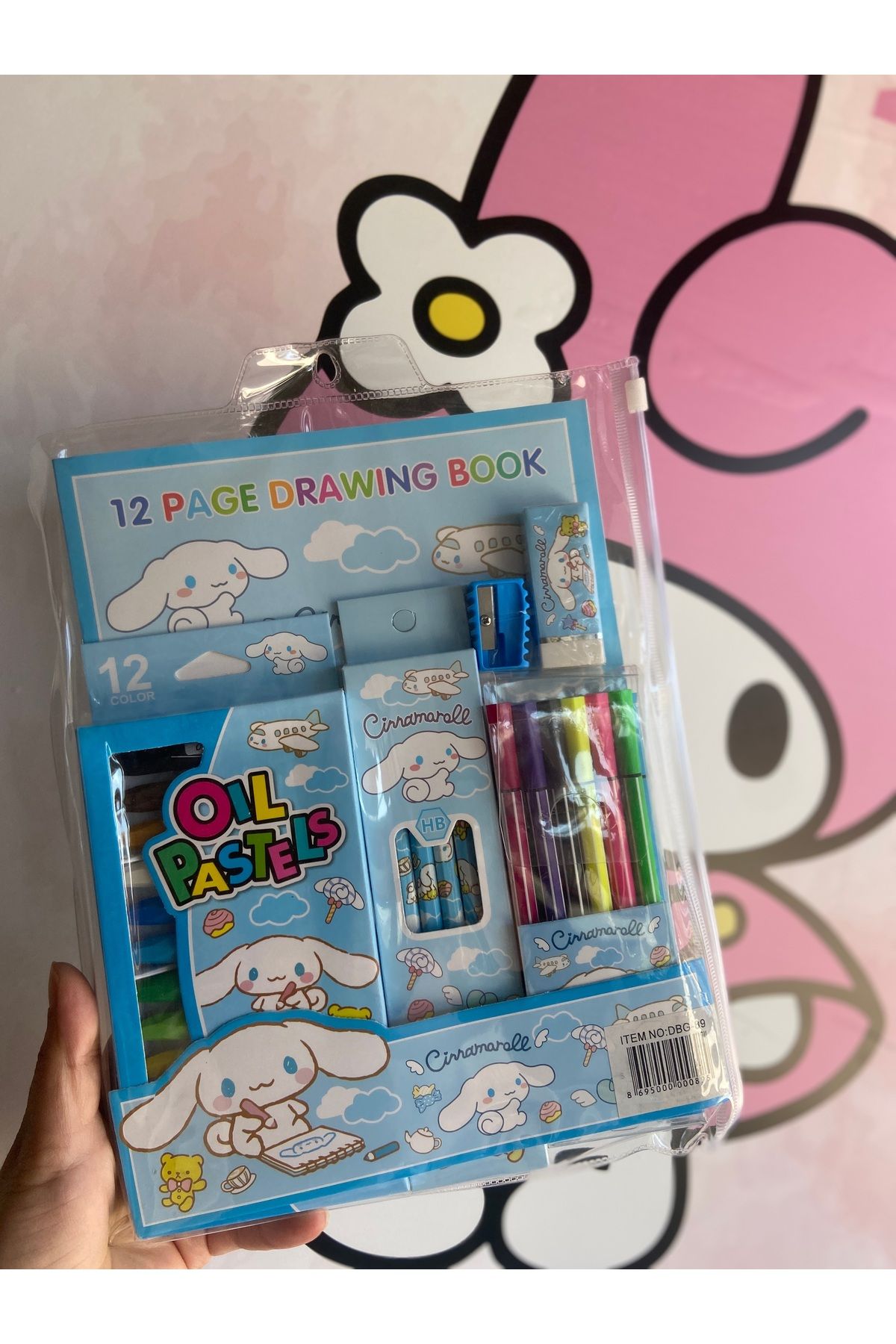 synshop Cinnamoroll Sevimli Tavşan Sanrio Kırtasiye Boyama Set