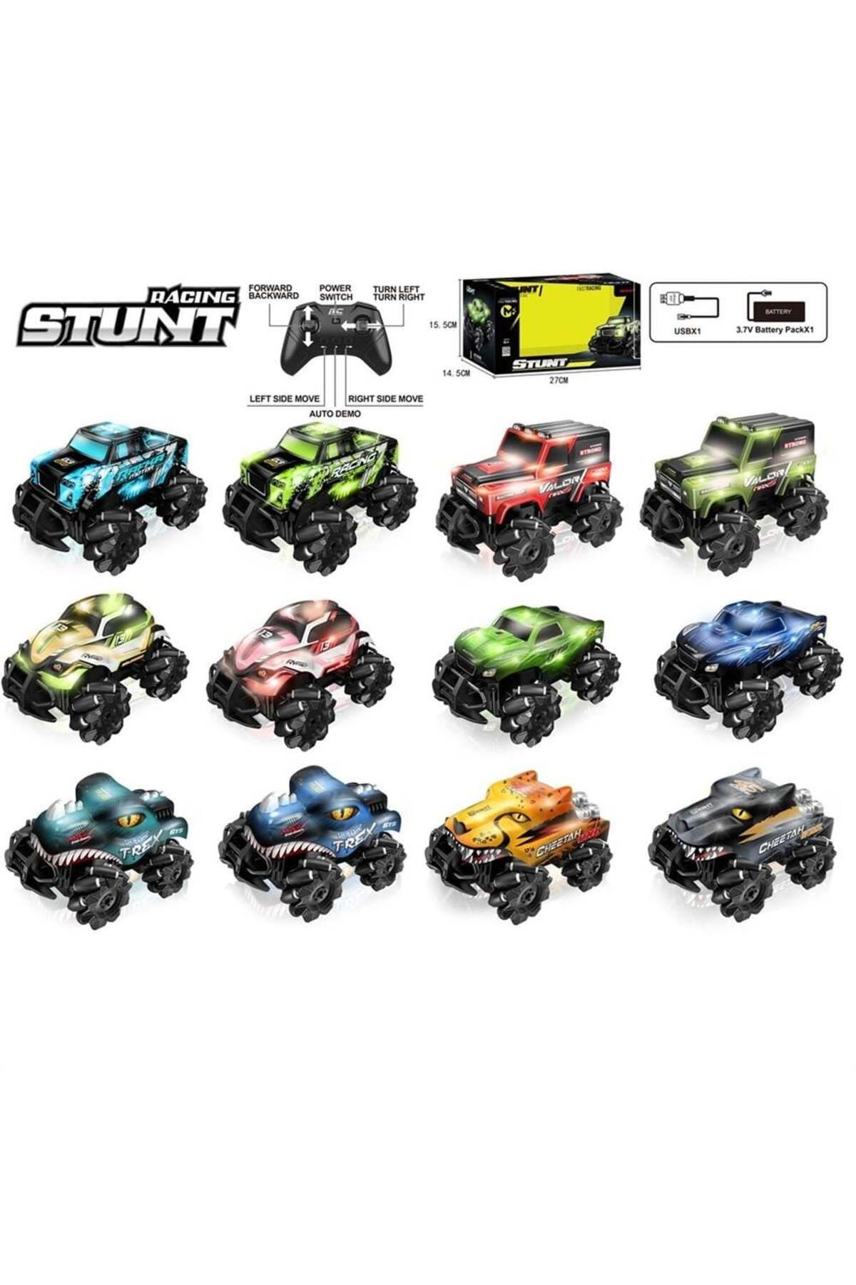 swilex ŞARJLI STUNT 4X4 IŞIKLI UZAKTAN KUMANDALI ARABA