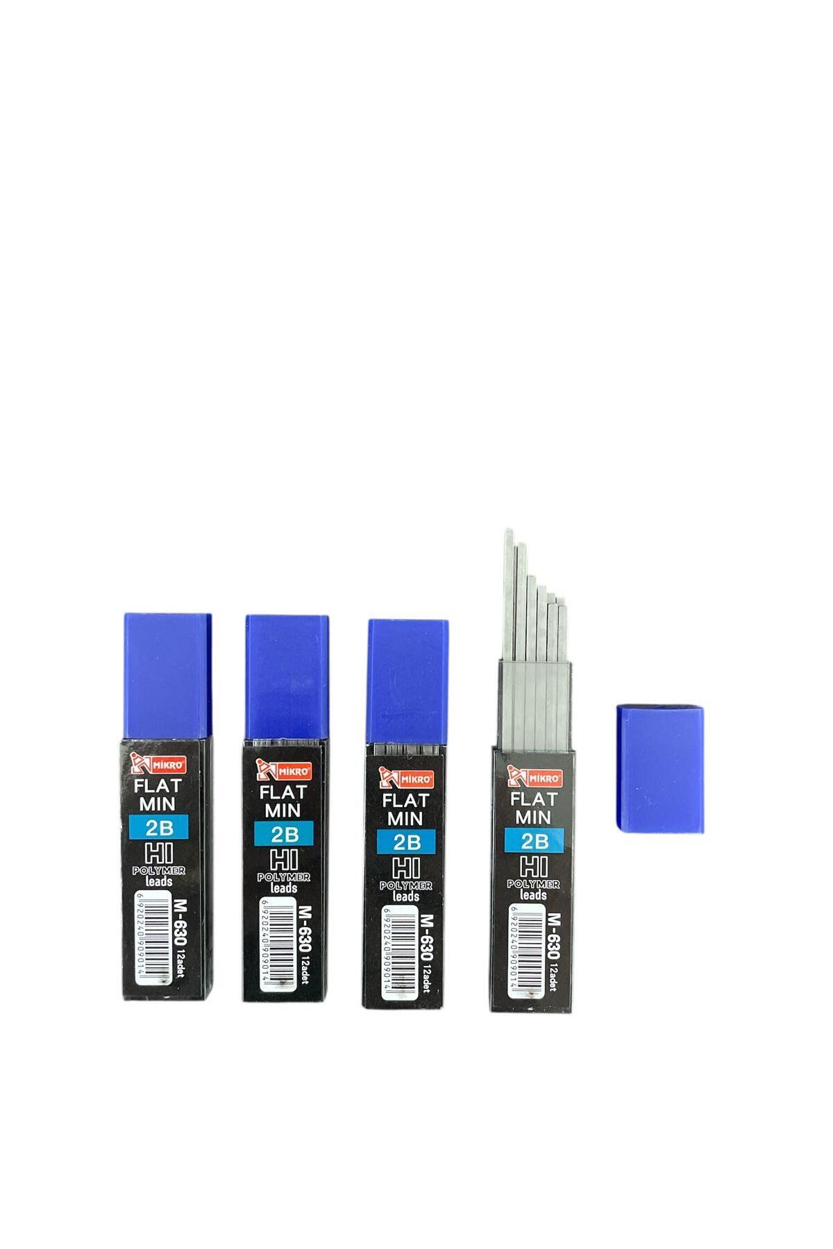 Mikro Sınav Kalemi Ucu 2B-HI 4 Tüp 60 mm ( Yassı Uç )