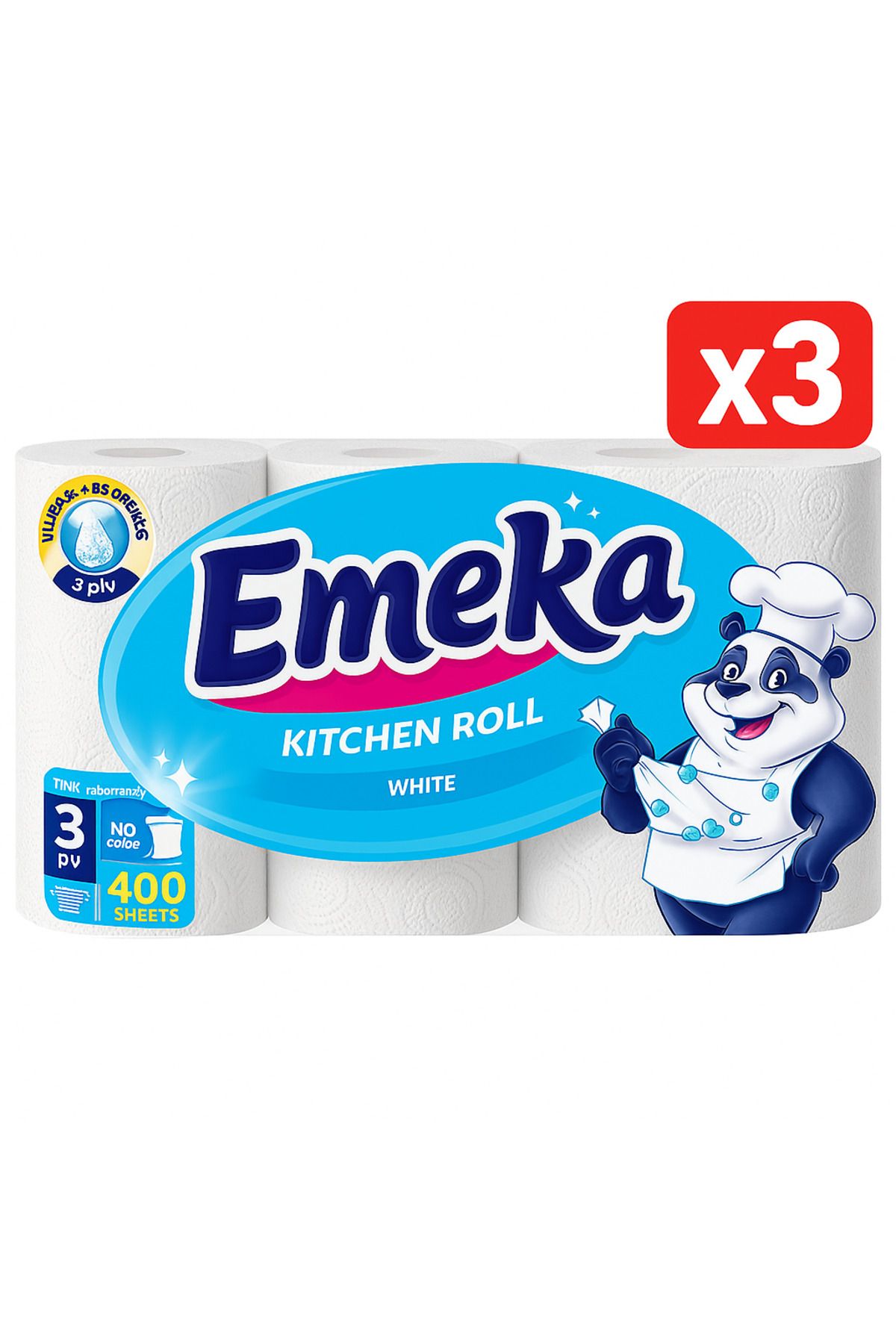 EMEKA X3-emeka Prosop Hartie 4buc Alb - One Size