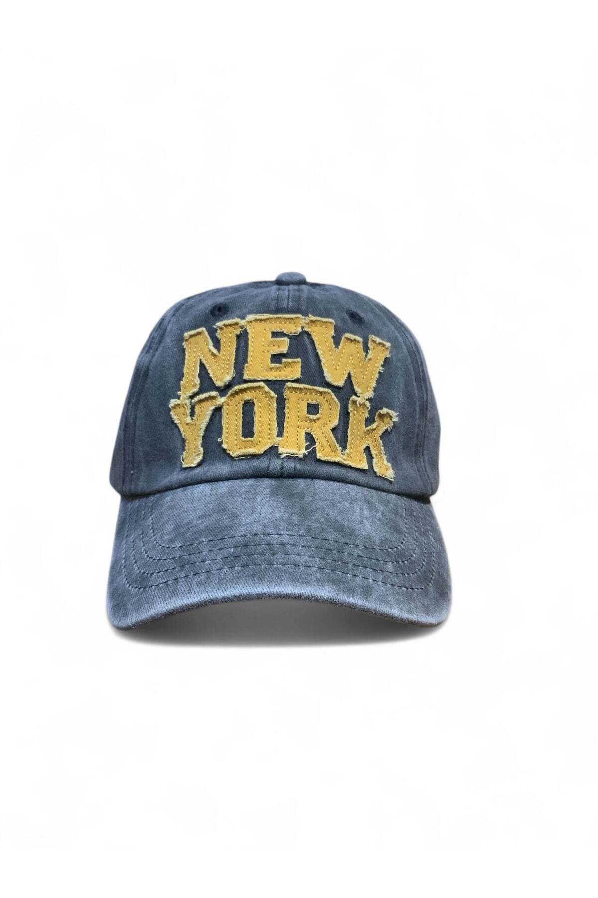 jaceyjace Yıkamalı New York Şapka - Füme
