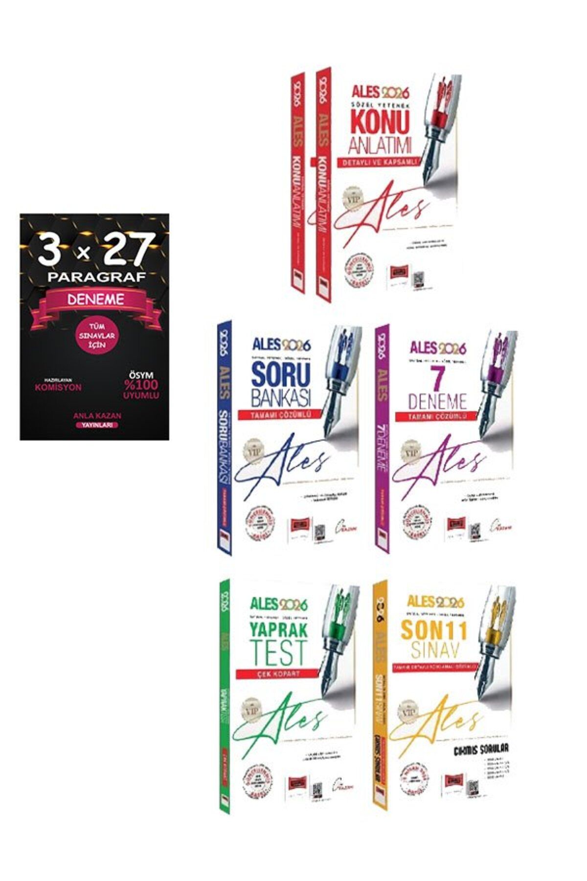 Anla Kazan Yayınları Yargı 2026 ALES VIP Konu + Soru Bankası + 7 Deneme + Yaprak Test + Son 11 Sınav Çıkmış 5 li Set+Anl