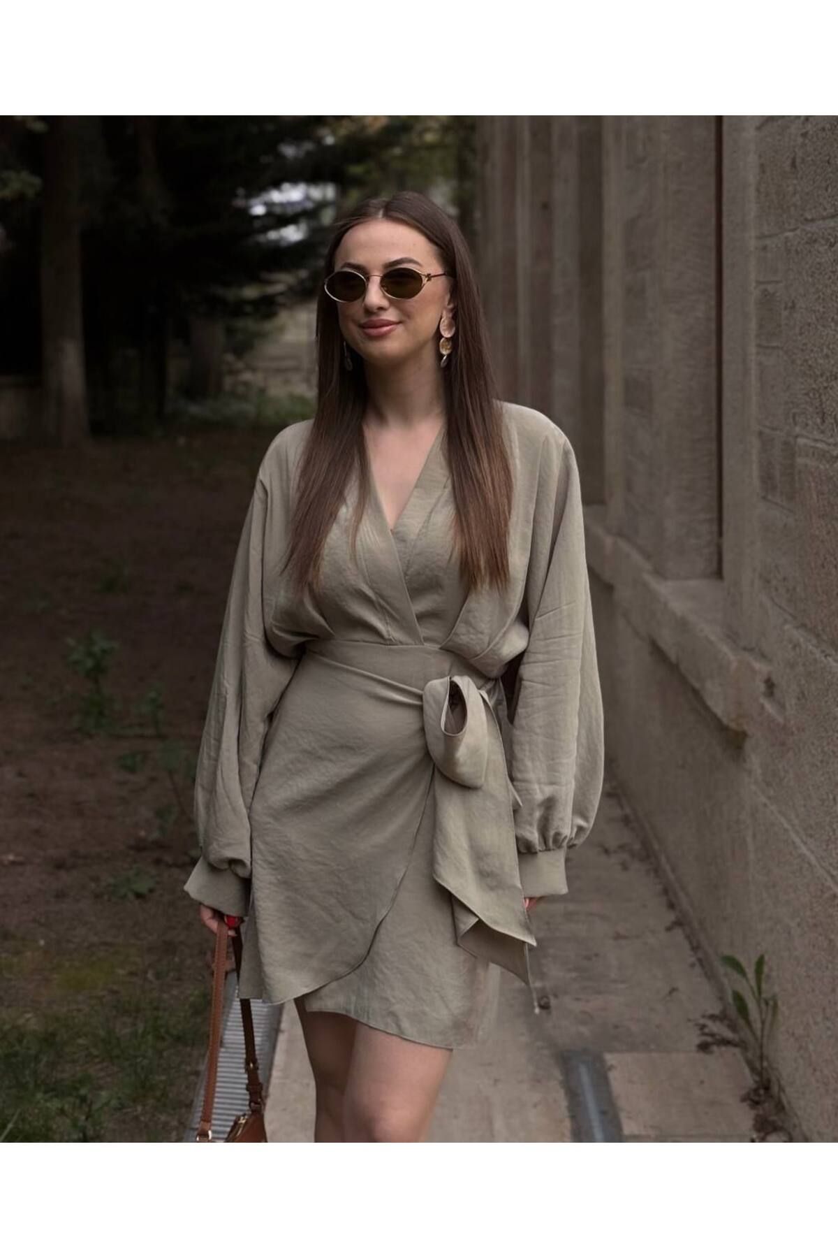 codudem ZR MODEL TREND BAĞLAMALI KISA ELBİSE