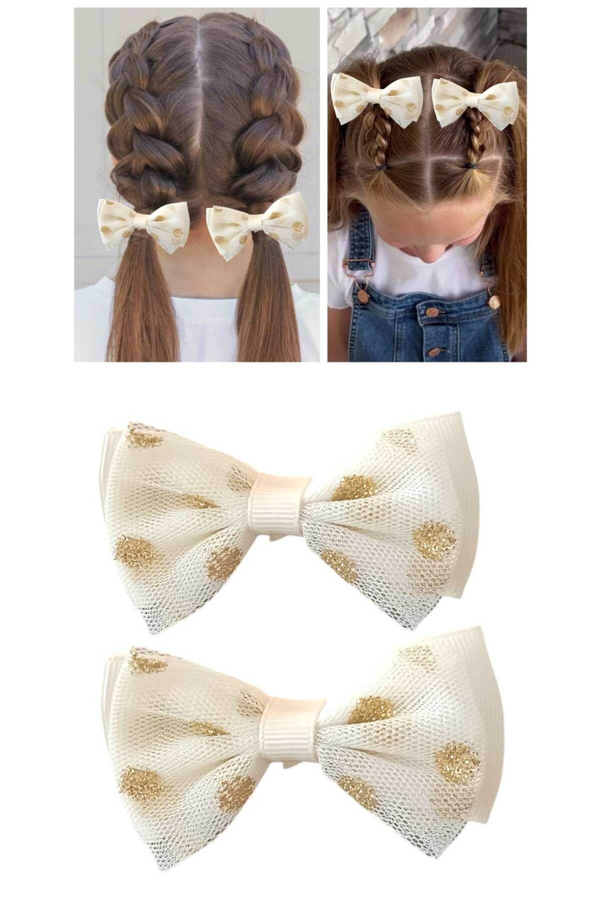 Eva Rose 2 Li Kız Çocuk Toka Çocuk Toka Çocuk Lastikli Toka Okul Tokası Bayram Tokası Bebek Tokası