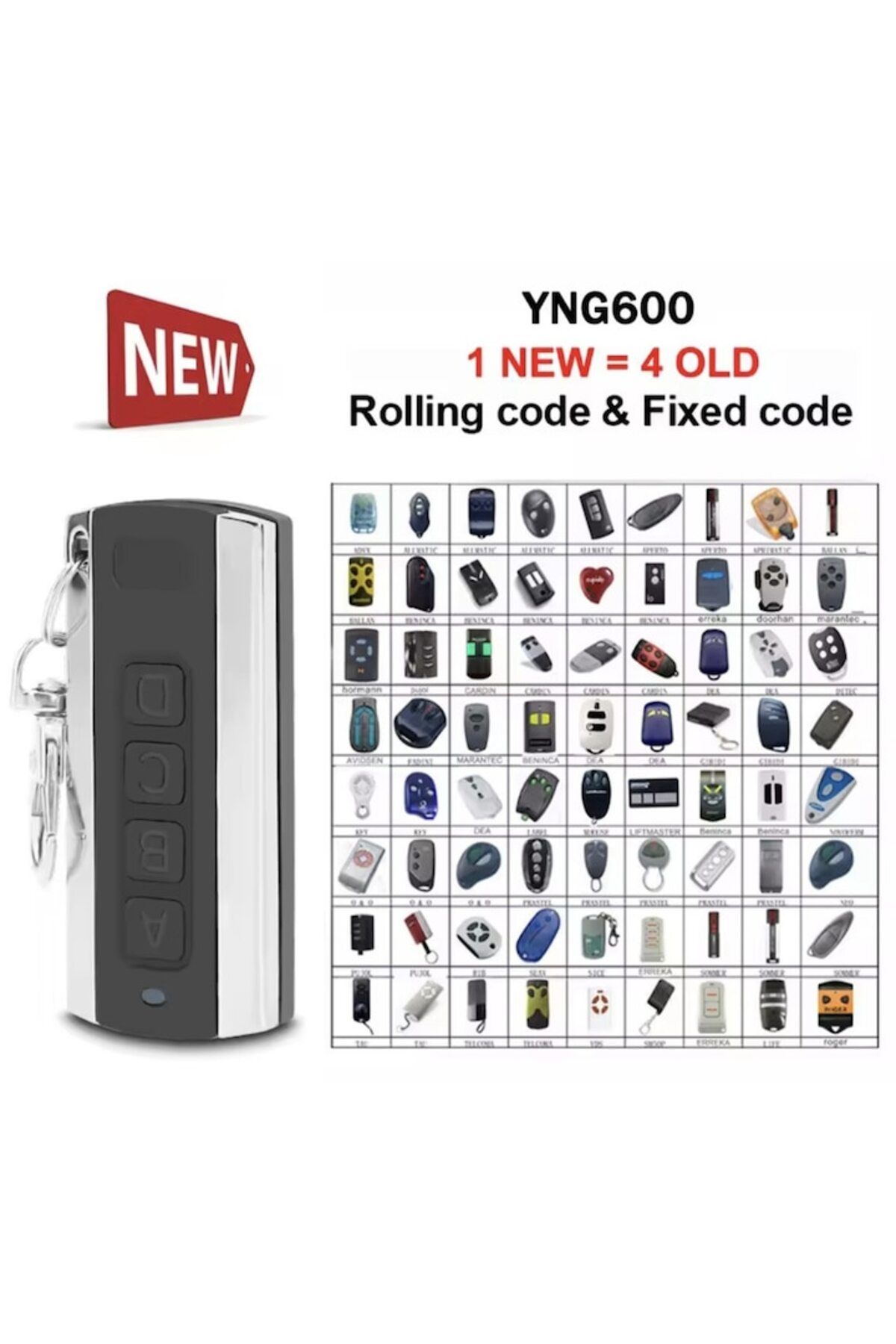 OEM-Universal Remote Control for Gates and Barriers with 4 Buttons, Mbong®, 280-868Mhz, Rolling Code 3