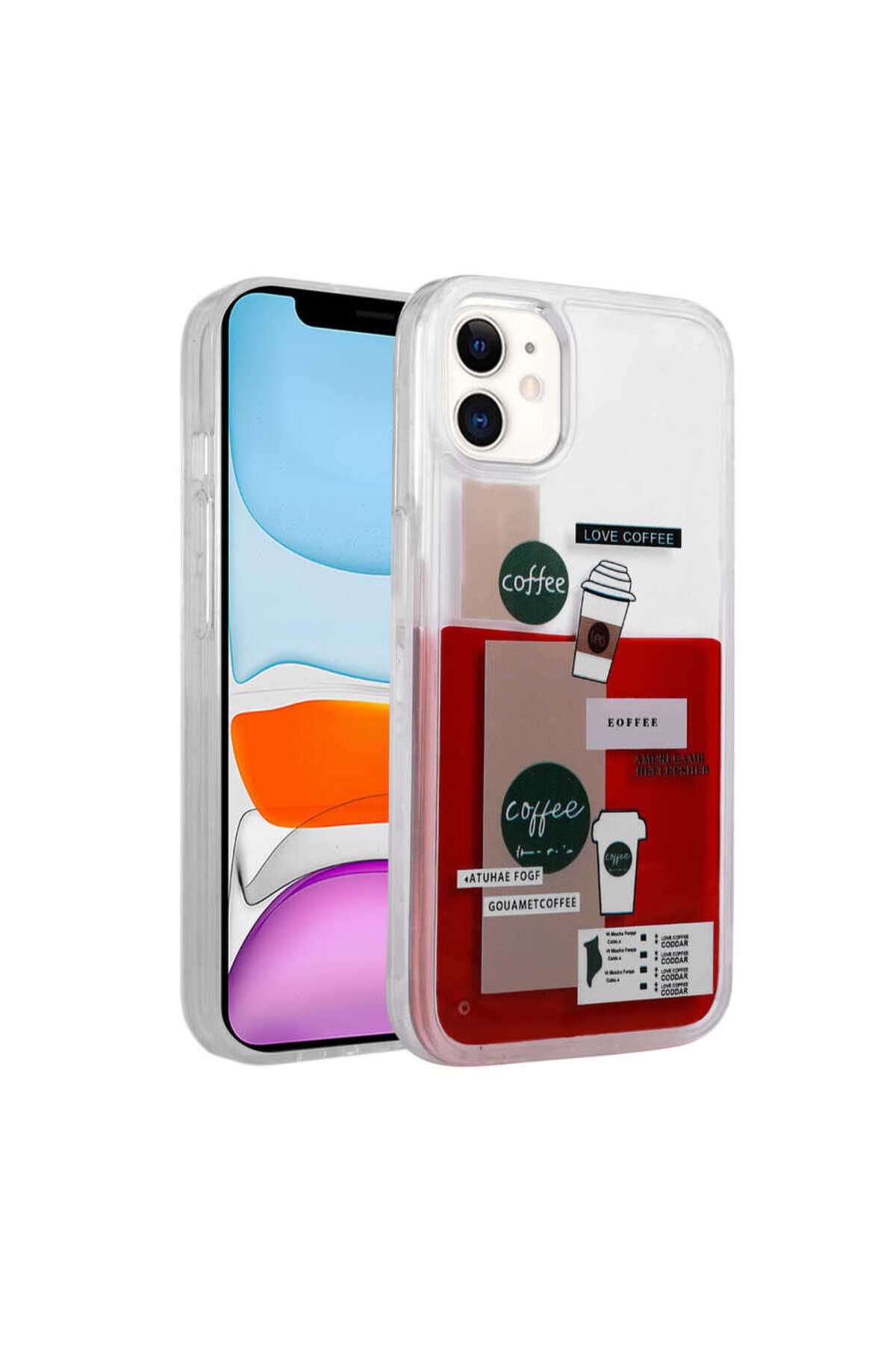 Teleplus iPhone 11 Kılıf Sıvı Desenli Drink Kapak