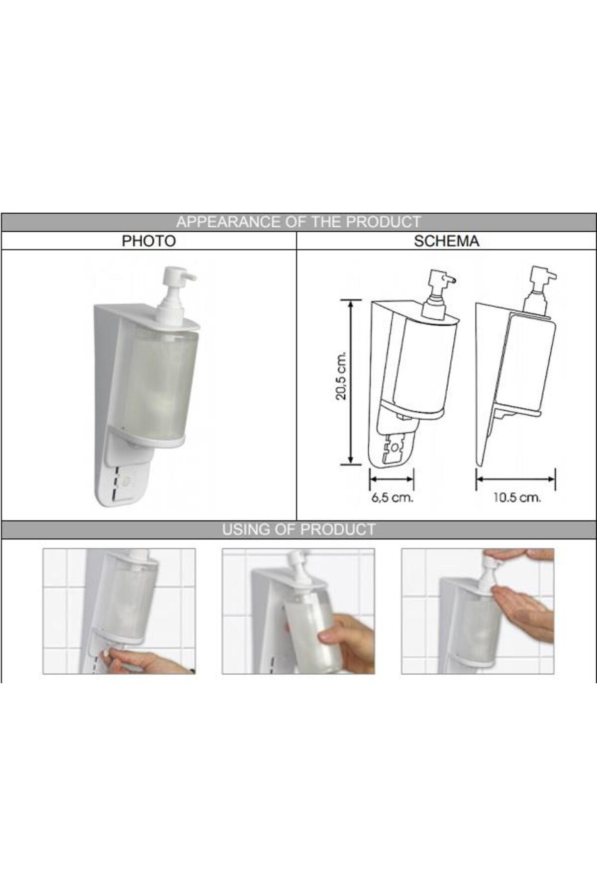 Omnipazar-Dozator Vialli S7 300ml - Săpun lichid, șampon și dezinfectant 2