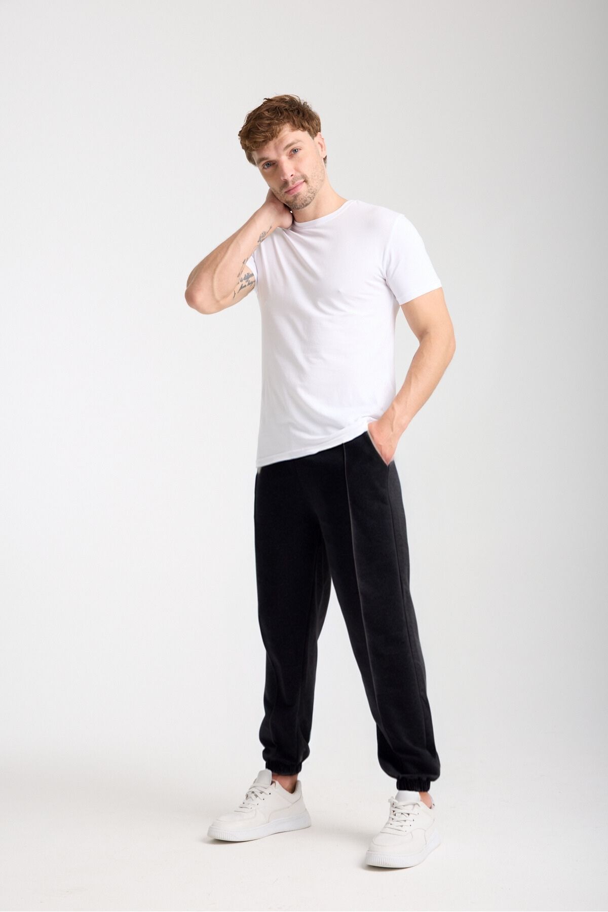 TUWAN sport Erkek Baggy lastik paça eşofman altı