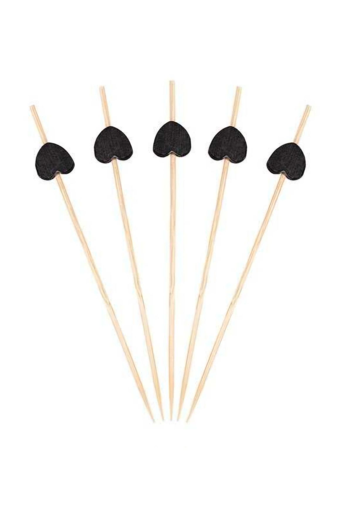 alenked Bambu Siyah Maça Kürdan 12 cm 50 Adet [Yeni]