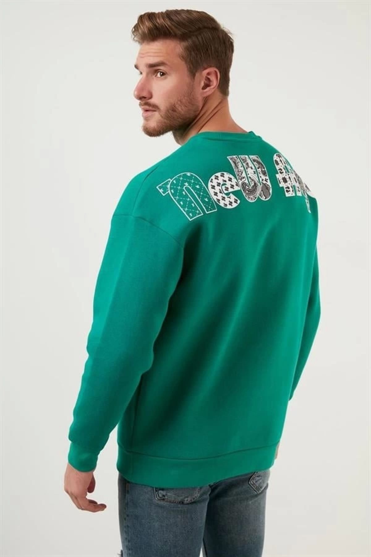 Lale Moda New Age Sırt Baskılı Üç İplik Sweatshirt