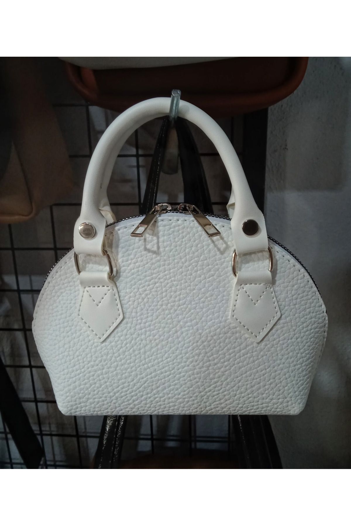 ZELABAGS Mini Beyaz Kadın El Ve Omuz Çantası