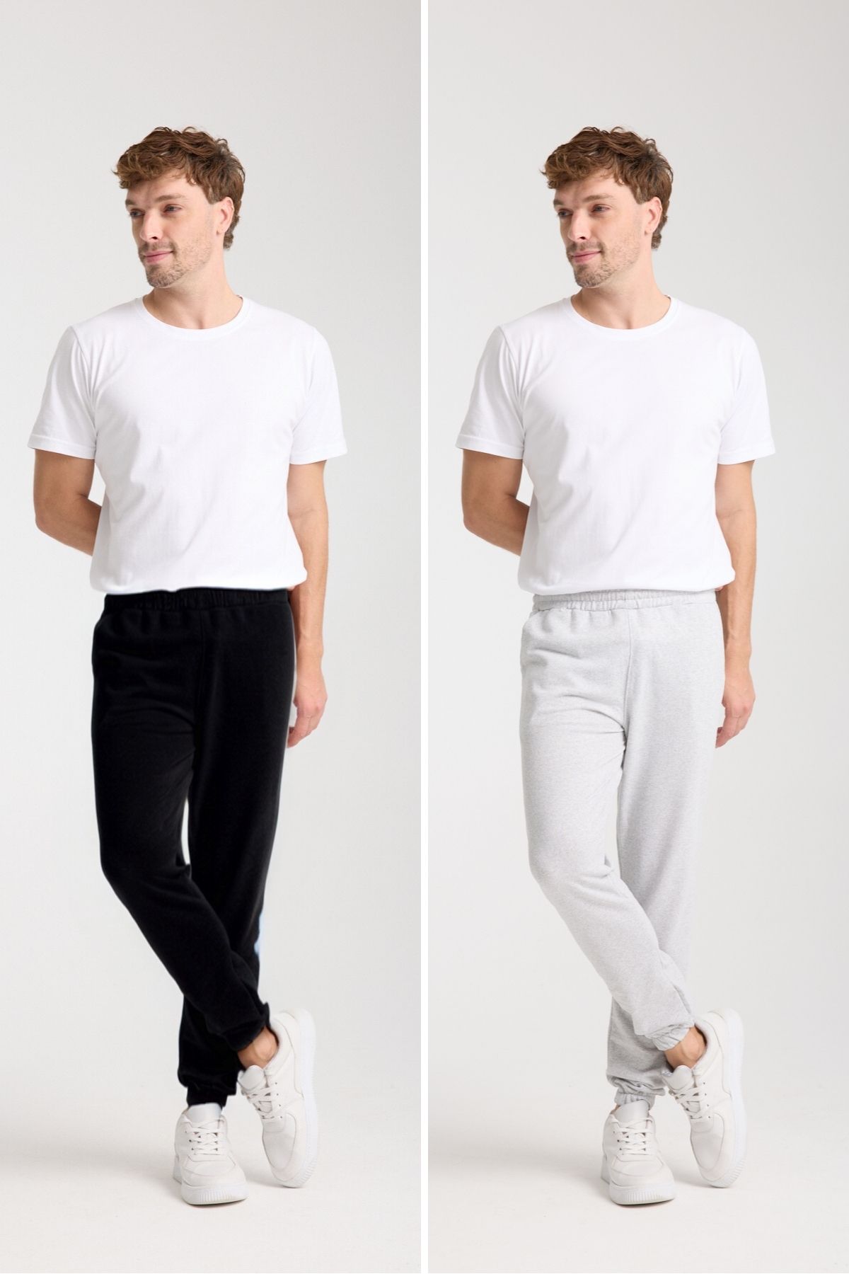 TUWAN sport Erkek jogger lastik paça 2 li avantaj paket eşofman altı