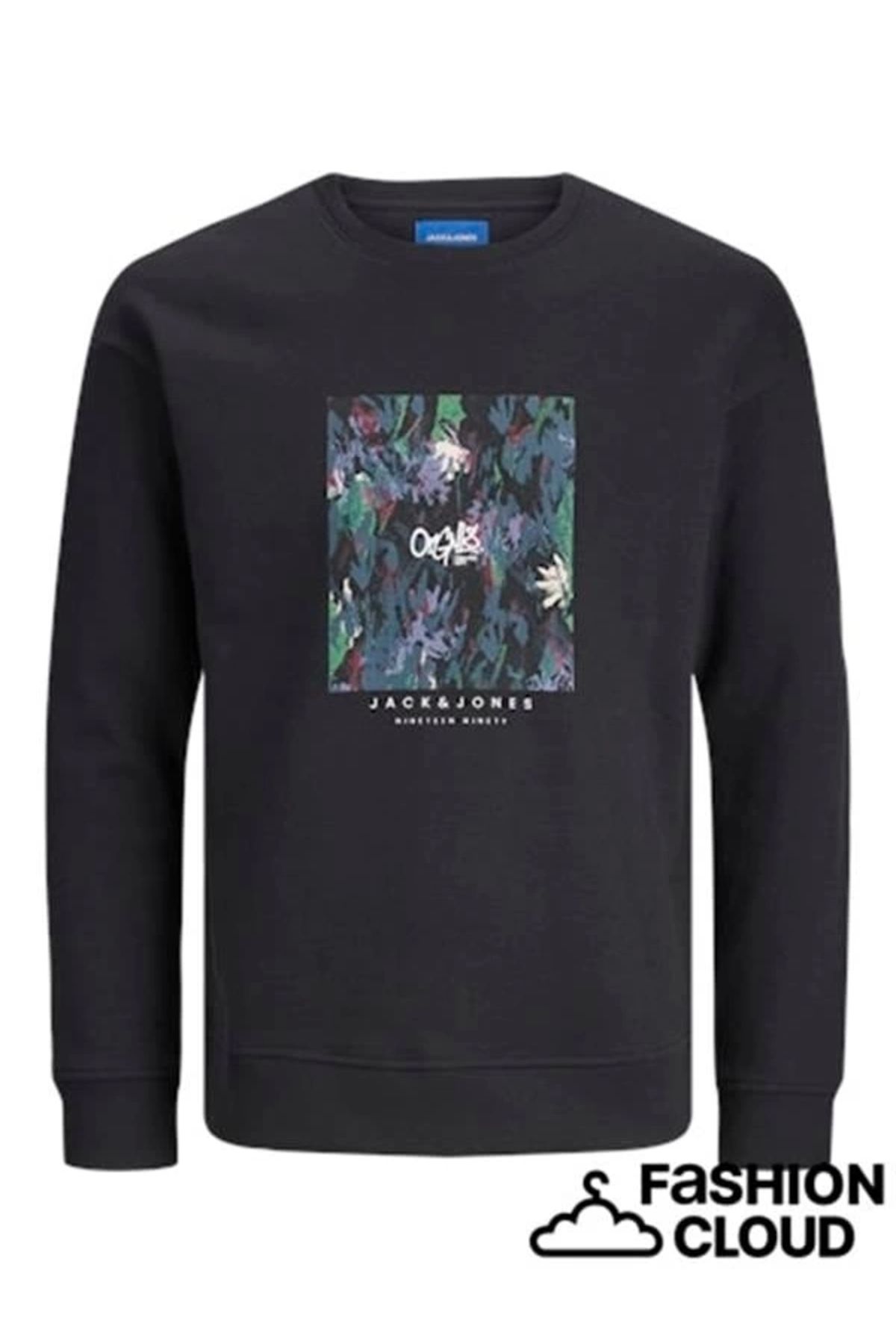 Lale Moda Bisiklet Yaka Baskılı Sweatshirt