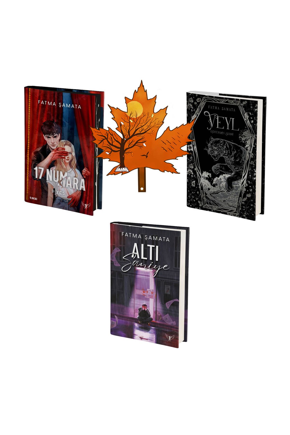 Artemis Yayınları fatma şamata - ciltli set- 17 numara piyes - veyl - altı saniye - 3 kitap ve kitap ayracı