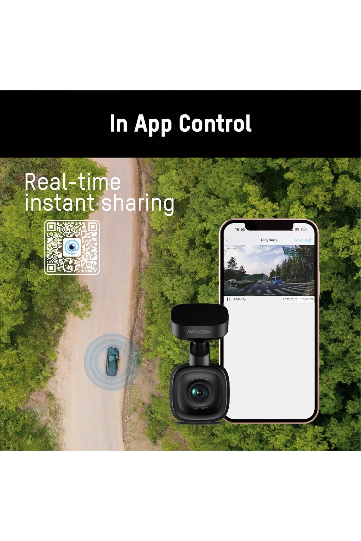 Hikvision-F6PRO Car Camera - Easy Installation - High Resolution with Wide Angle Lens 130° - F1.6 A 3