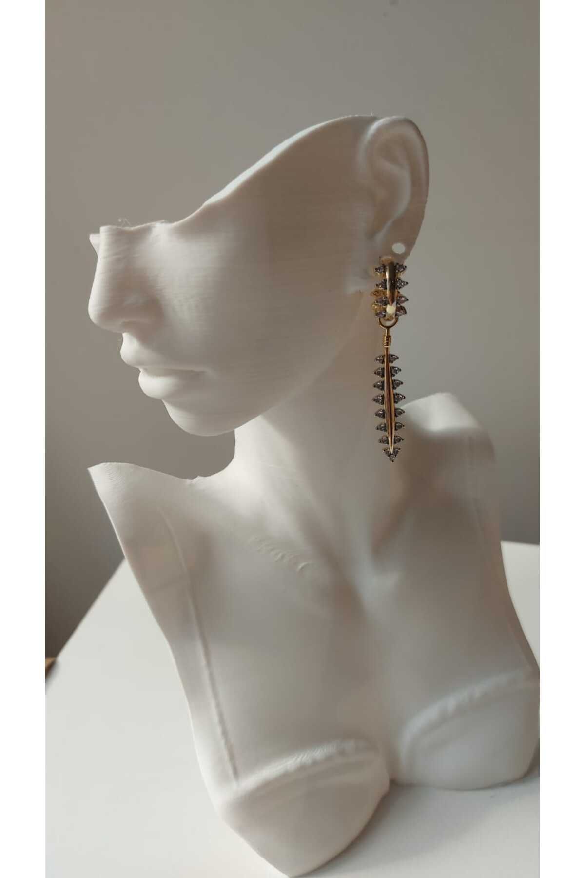 staınless steel RECUCA JEWELRY ZİRKON TAŞ ANKA KÜPE GOLD
