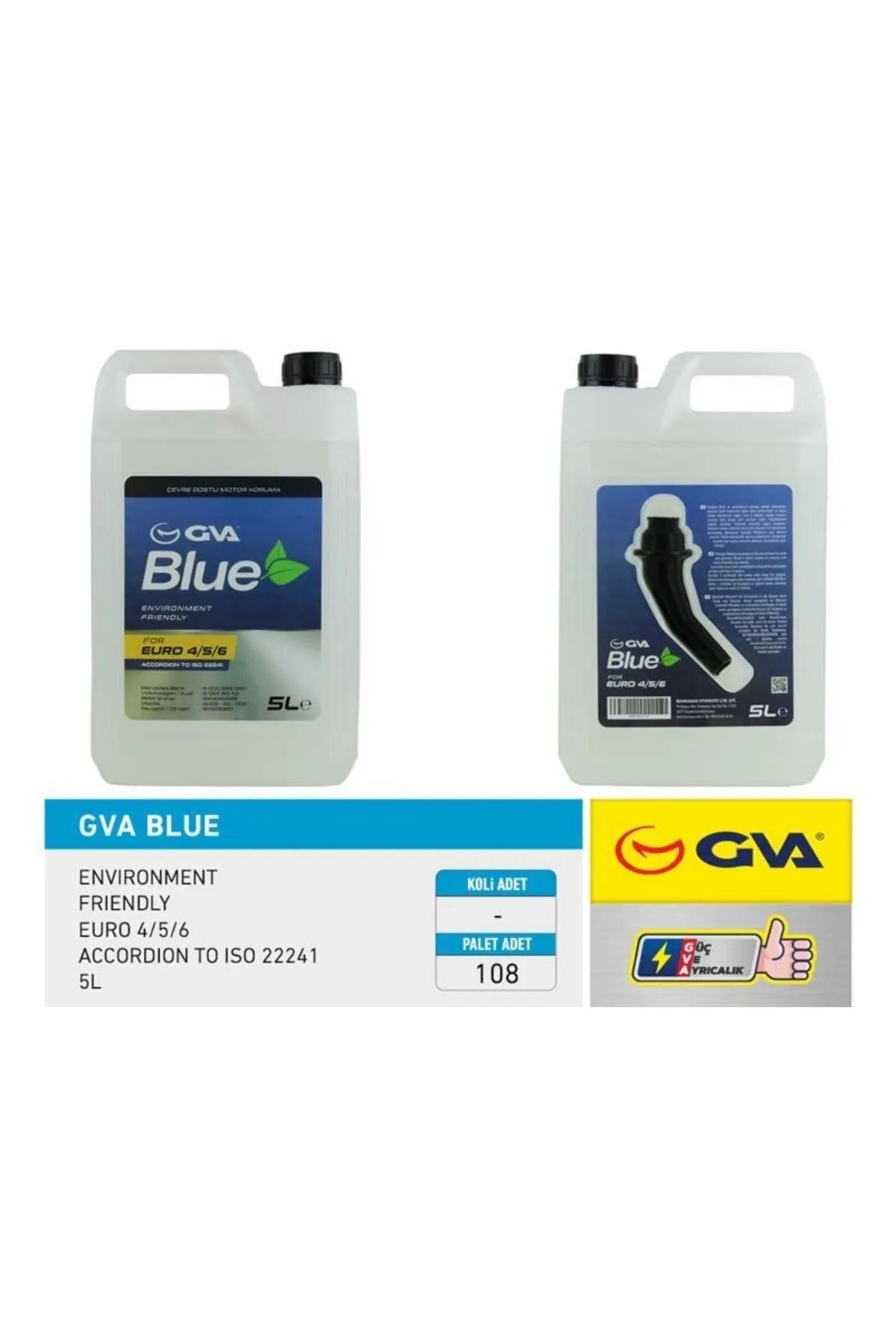 GVA BLUE SIVISI 5 LT (EURO 4-5 / BİNEK EURO 6) (HUNİLİ AMBALAJ)