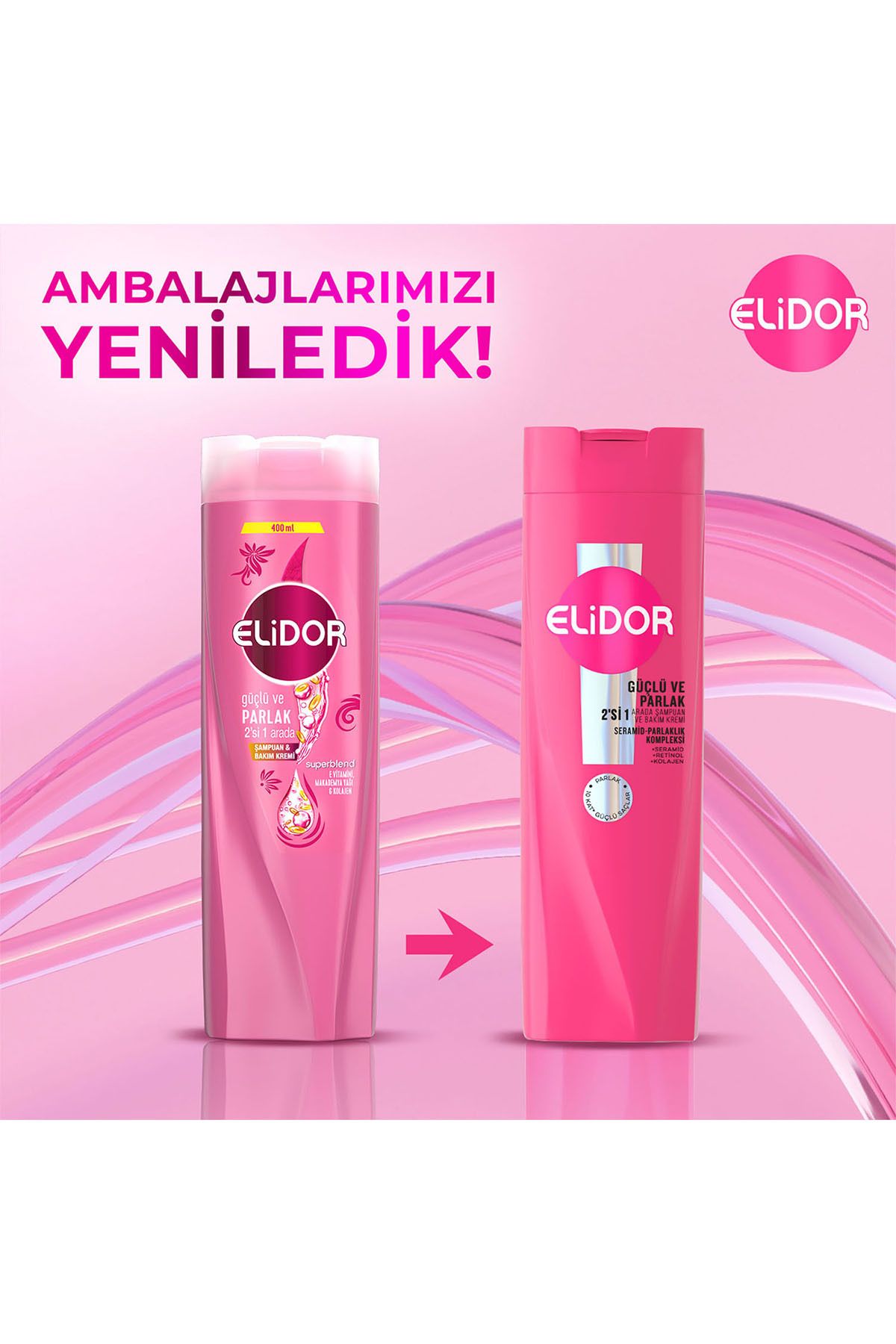 Elidor-Shampoo and Conditioner Strong and Shiny 400 ml X3 6