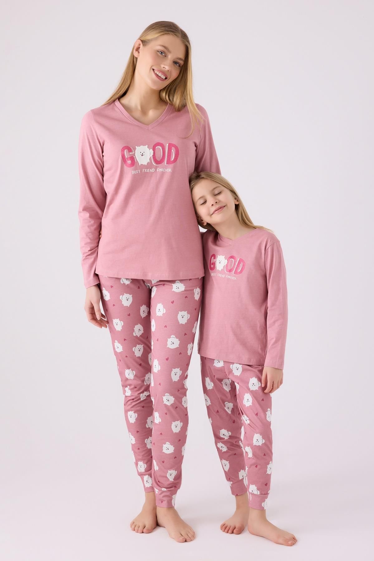 Arnetta Pembe Anne Kız Pijama Takım, (her yaş grubu farklı fiyatlarda)